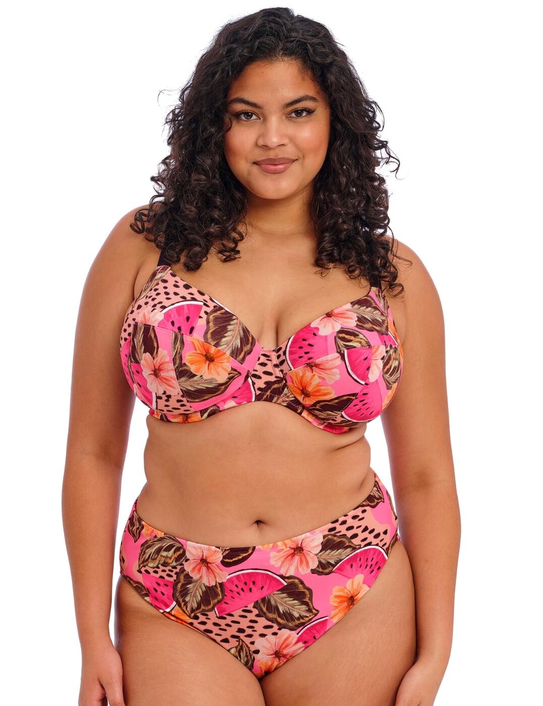 Elomi Cabana Nights Bikini Top Plunge Swim Underwired Womens Swimwear 801602 - Picture 53 of 54