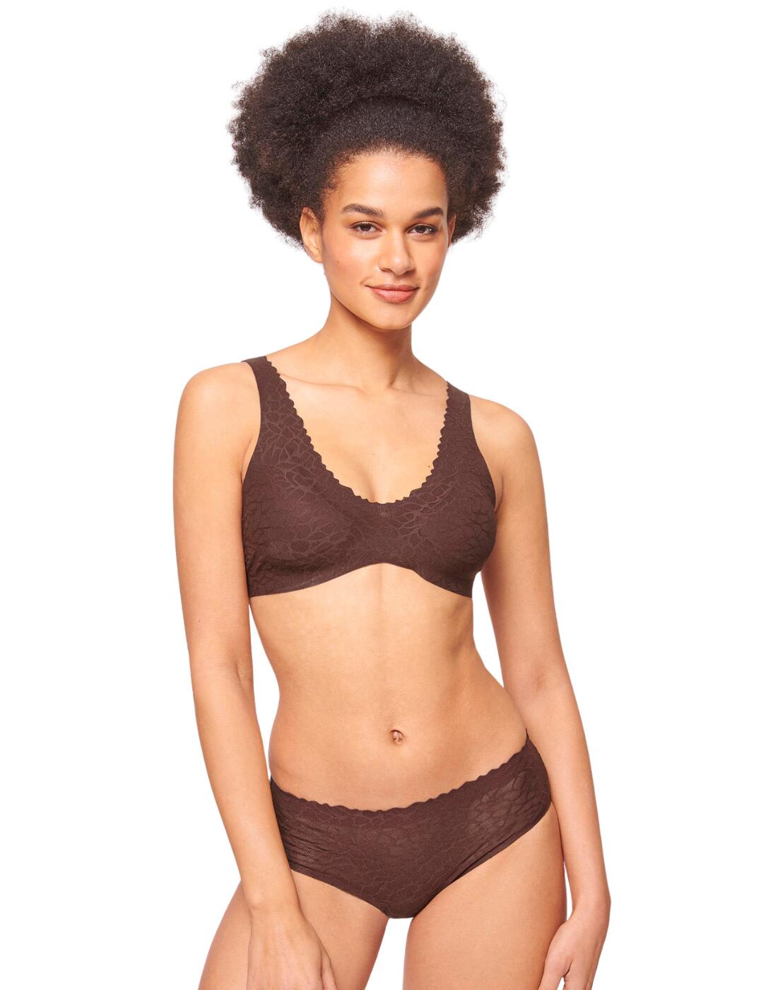 Sloggi Zero Feel Lace 2.0 Bralette Comfortable Padded Womens Lingerie 10211241 - Picture 22 of 27