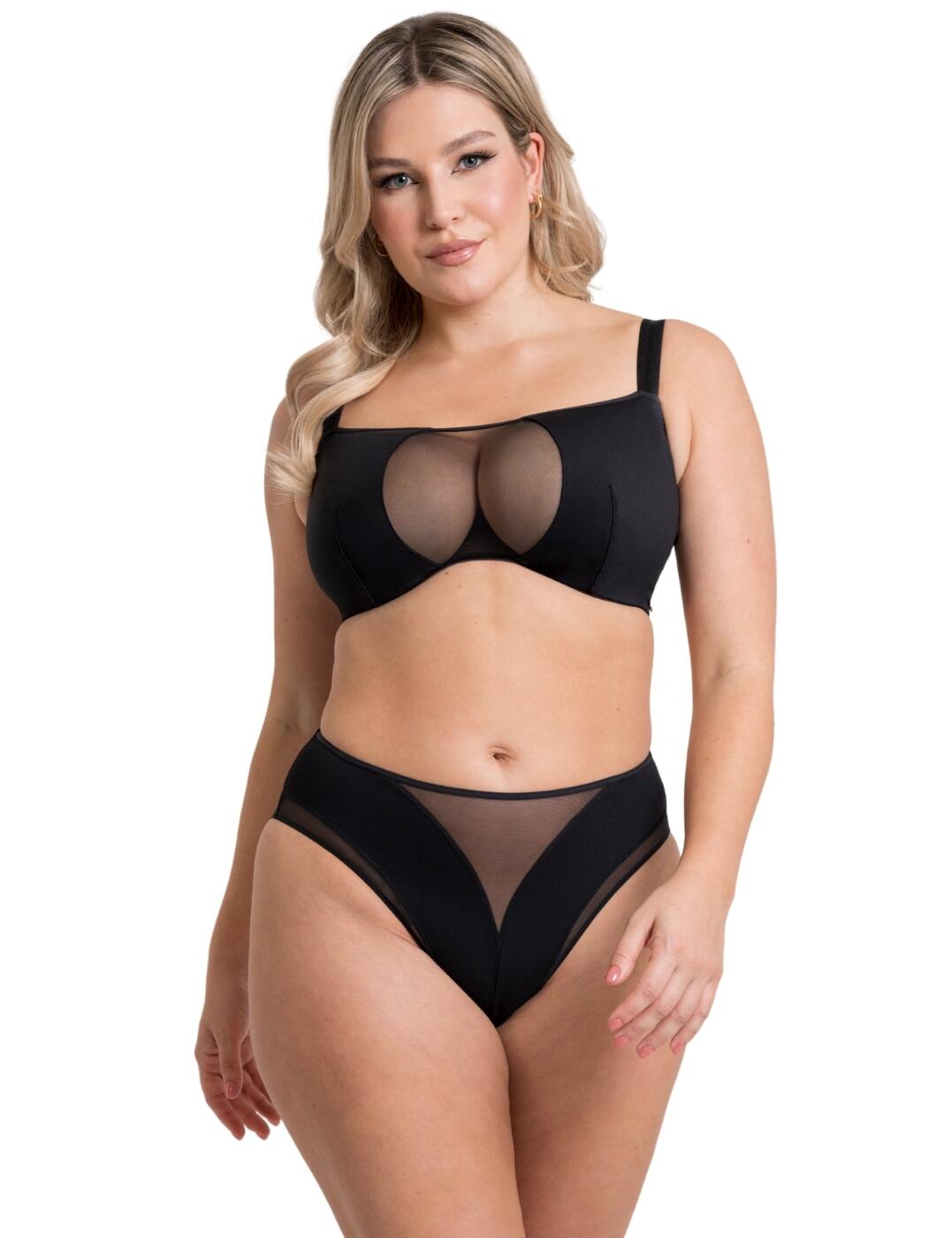Scantilly by Curvy Kate Swerve Brief High Waist Womens Mesh Knickers ST040208 - Picture 23 of 36