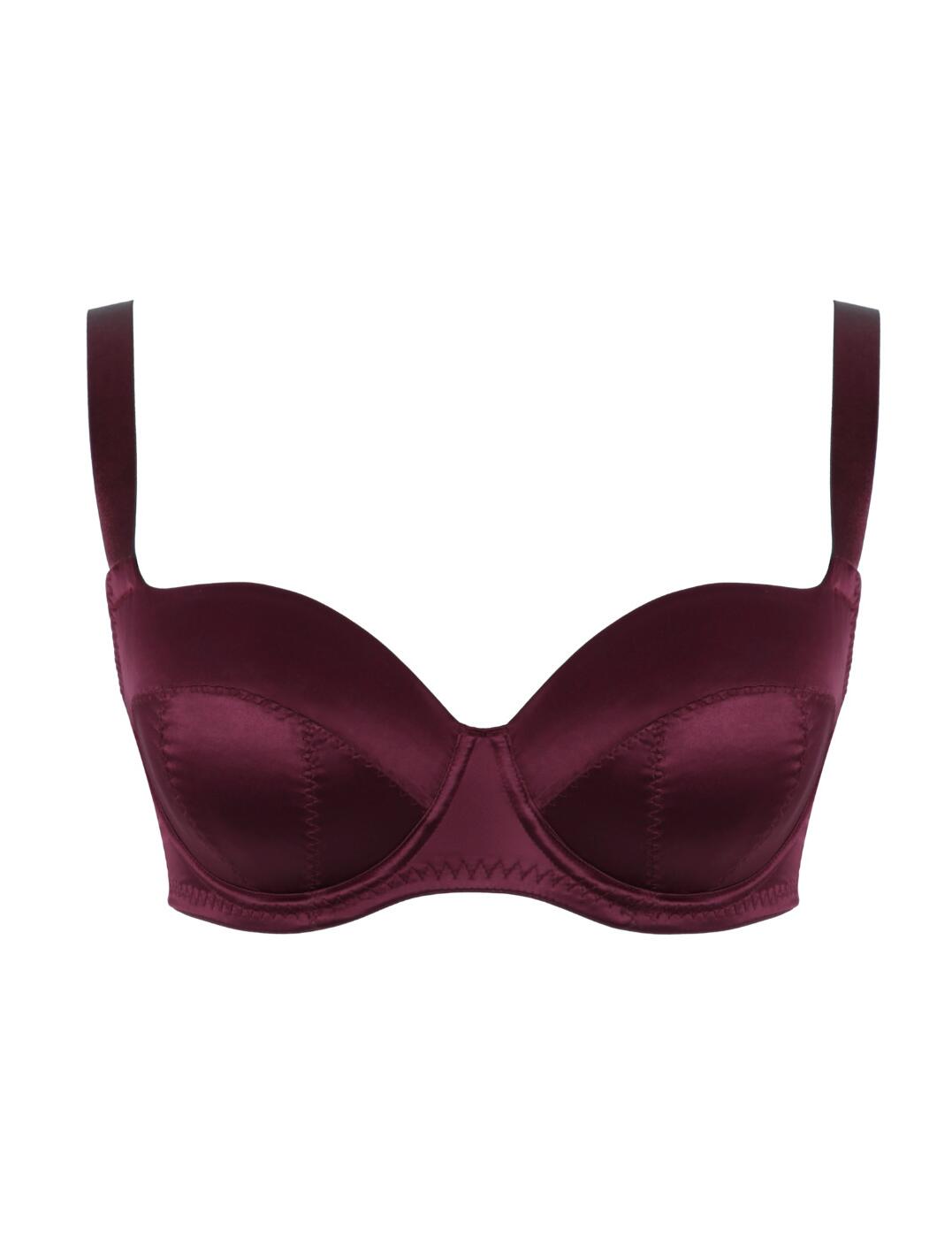 Panache Grace Balcony Bra Padded Underwired Satin Womens Lingerie 11071 Red - Picture 19 of 48