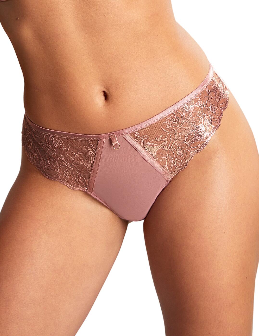 Tanga Panache Rosa tiro medio cómodo todos los días transparente para mujer bragas 10799 - Imagen 6 de 10