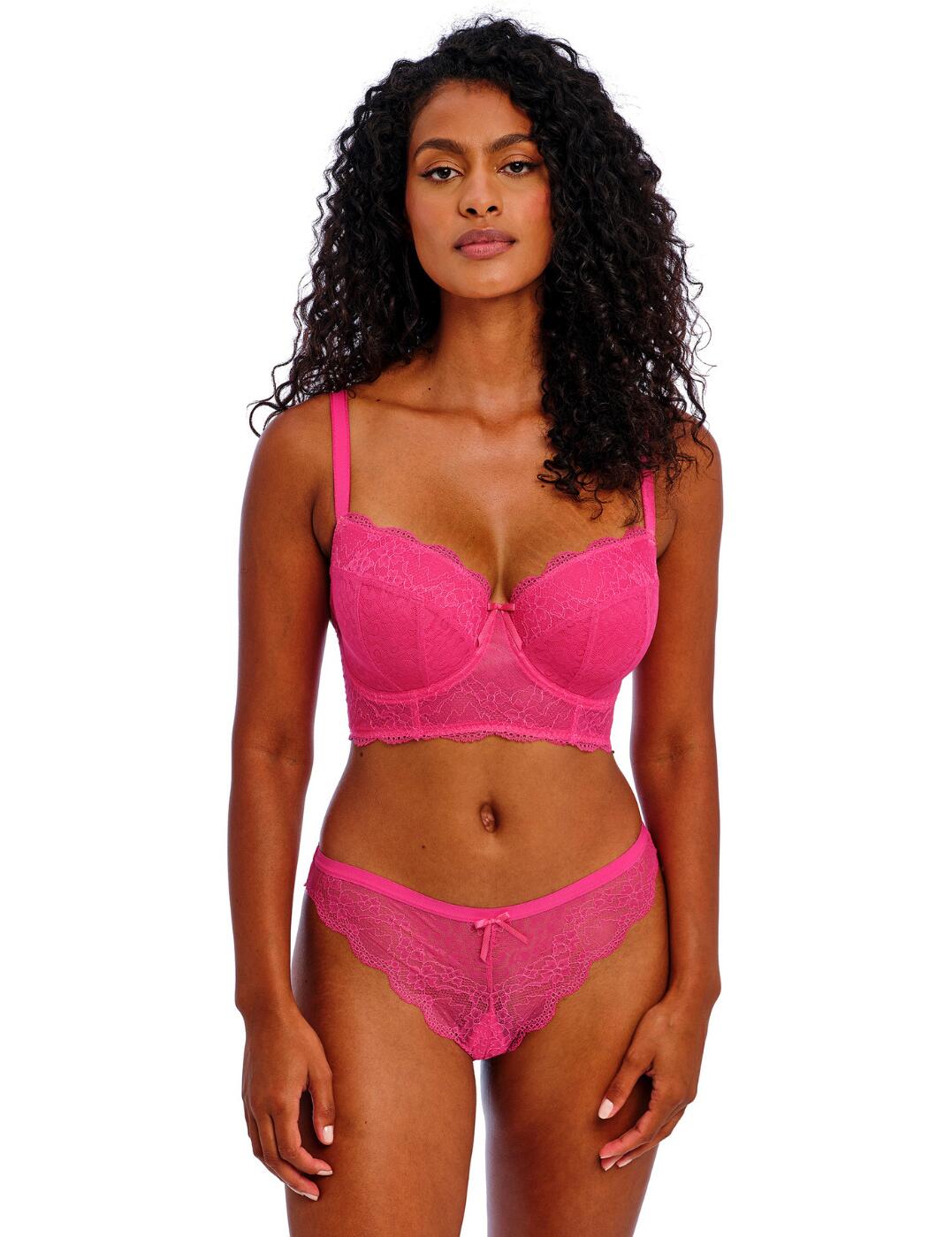 Sujetador Freya Fancies Longline con aros ligeramente acolchado sujetadores de encaje para mujer 1014 - Imagen 10 de 18