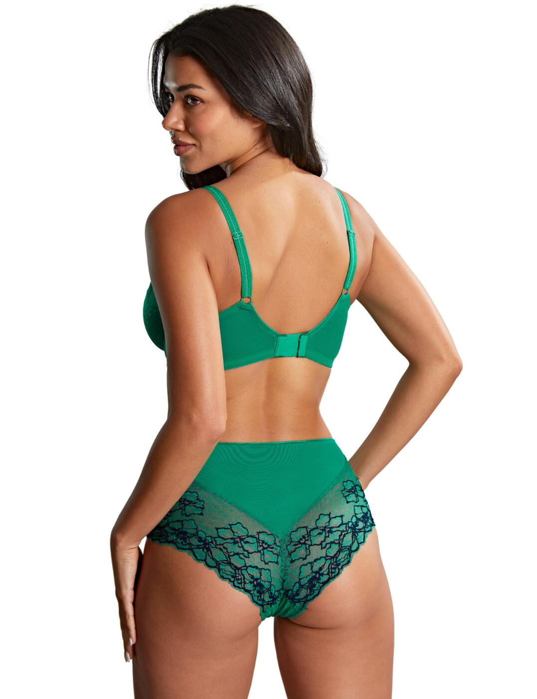 Panache Envy Plunge Bra Underwired Non-Padded Supportive 7286 Emerald Leopard - Picture 24 of 48