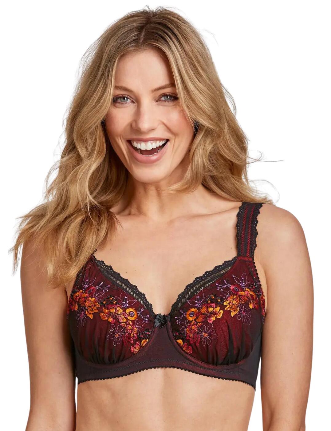 Miss Mary Of Sweden Floral Sun Bra Underwired Full Coverage Womens Lingerie 8003 - Picture 6 of 7
