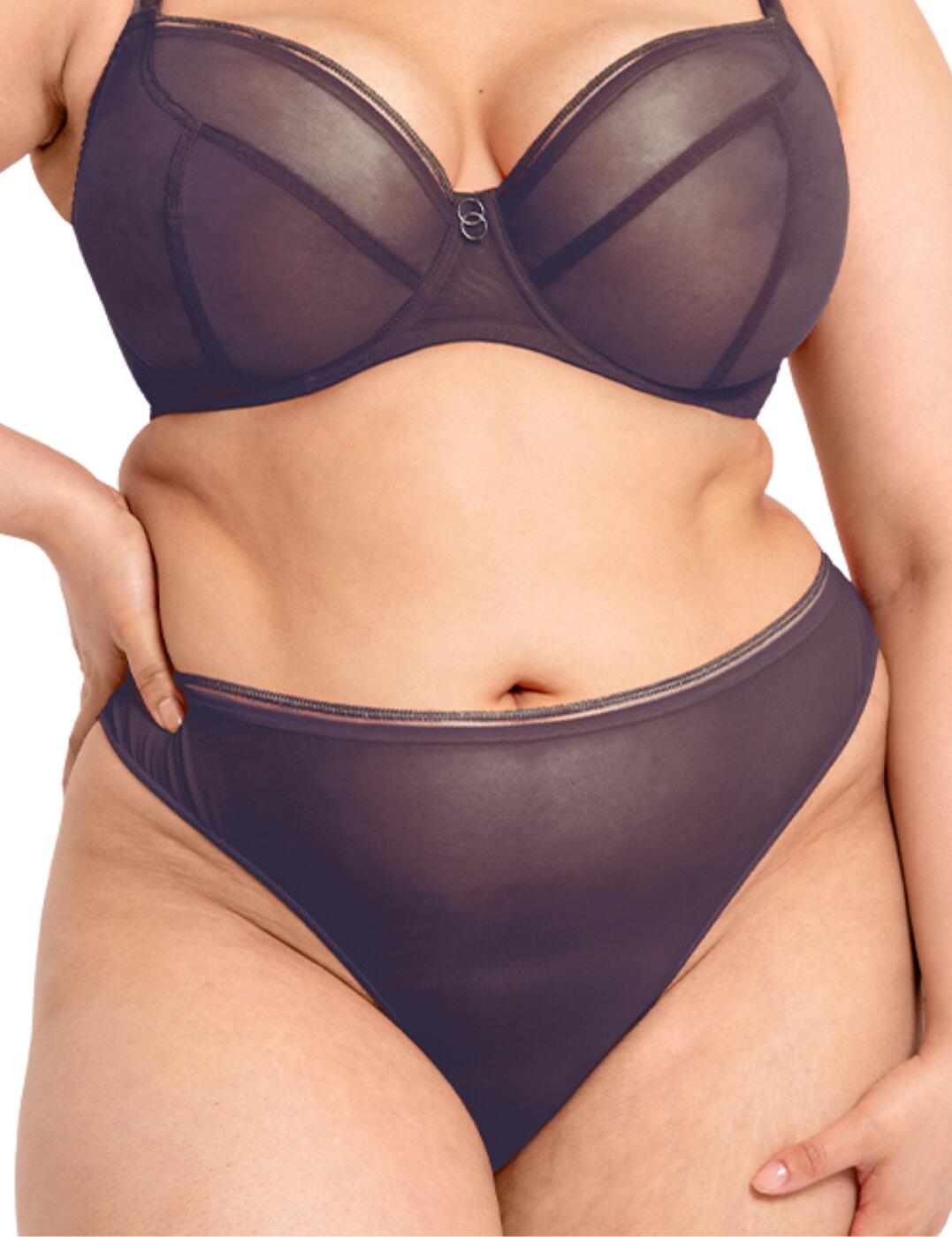Curvy Kate Lifestyle Thong High Rise Sexy Semi Sheer Womens Knickers CK057200