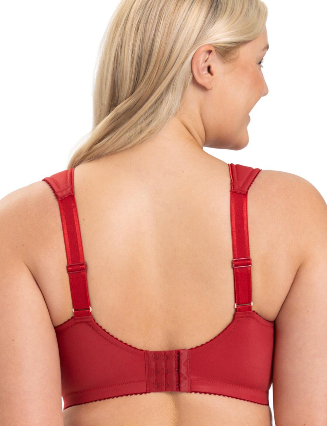 Miss Mary of Sweden Lovely Jacquard Full Cup Bra Non Wired 2424 English Red - Picture 10 of 28