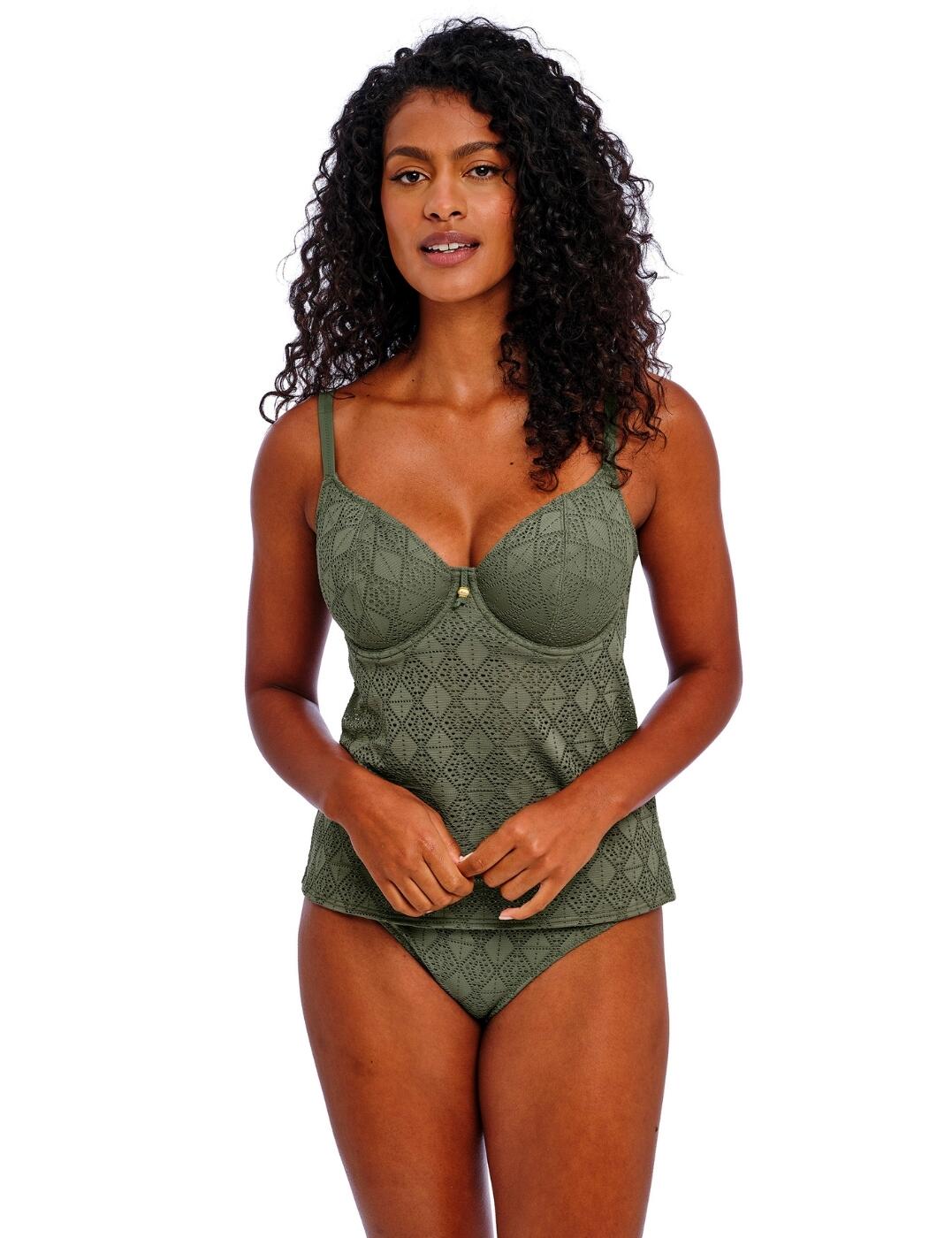 Freya Nomad Nights Tankini Top Plunging Underwired Womens Swimwear 205456 - Picture 22 of 32
