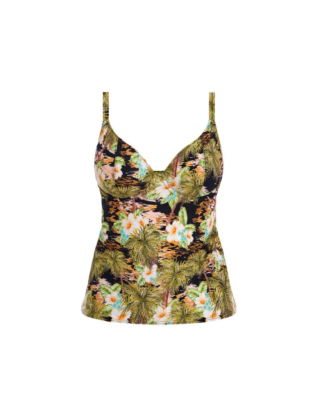 Freya Bahama Shores Tankini Top Underwired Plunge Womens Swimwear 205856 Black - Picture 11 of 63