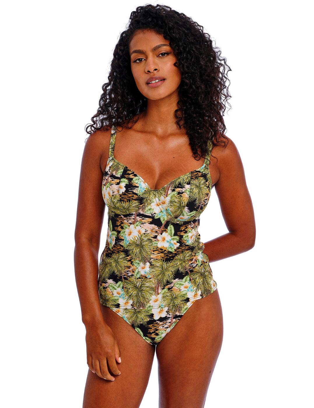 Freya Bahama Shores Tankini Top Underwired Plunge Womens Swimwear 205856 Black - Picture 12 of 63