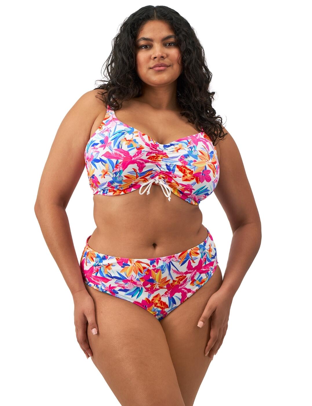 Elomi Savaneta Balcony Bikini Top Underwired Supportive Plus Size Swimwear 80130 - Picture 10 of 11