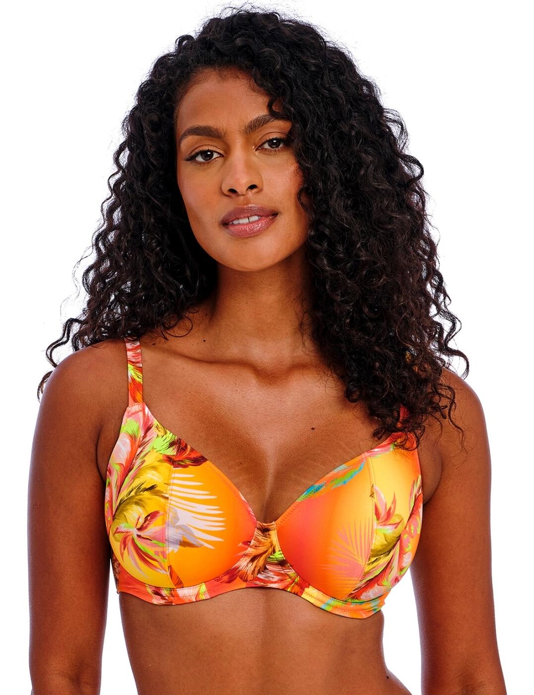 Freya Miami Sunset Bikini Top Plunge Non-Padded Underwired Womens Swim 204902 - Picture 8 of 13