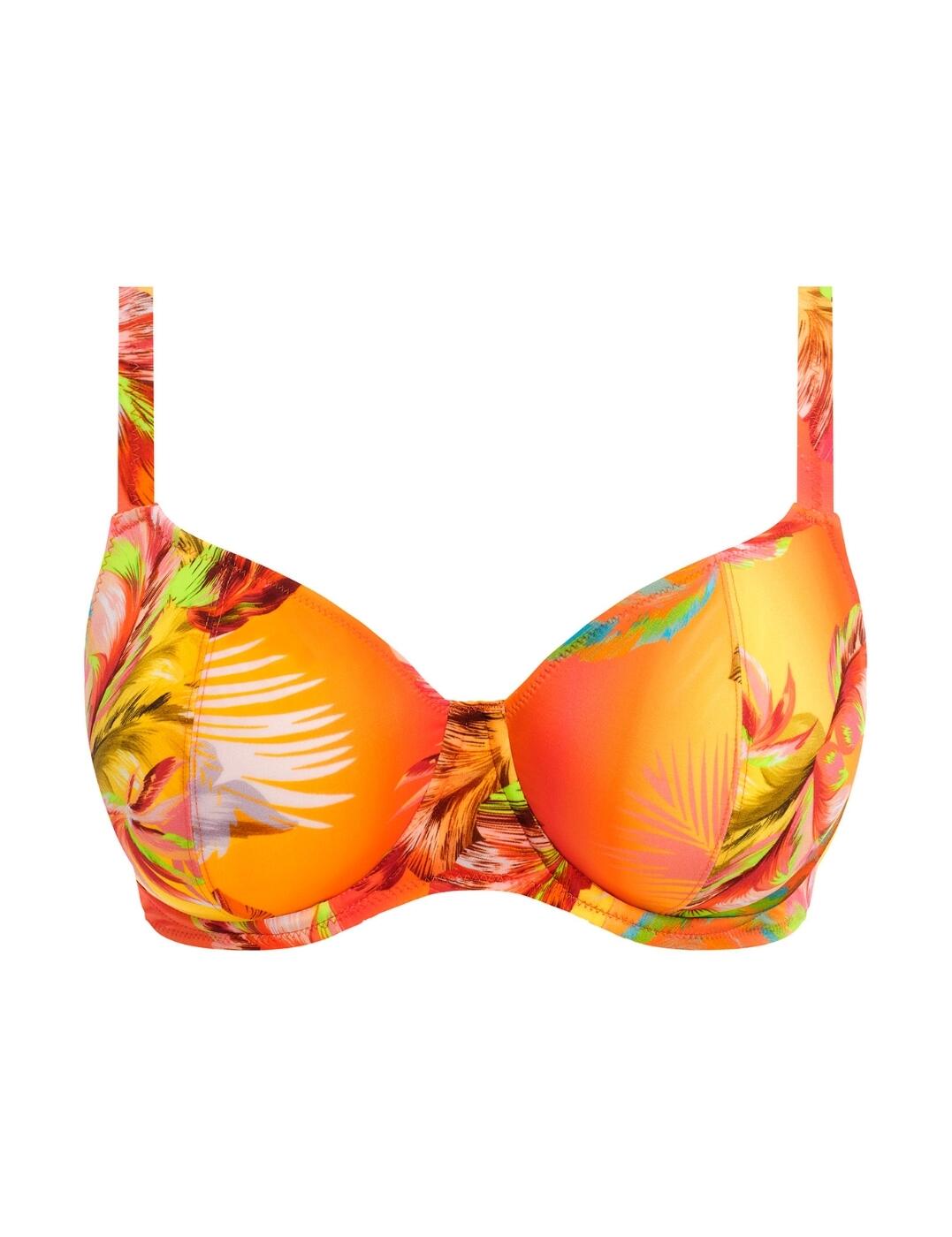 Freya Miami Sunset Bikini Top Plunge Non-Padded Underwired Womens Swim 204902 - Picture 10 of 13