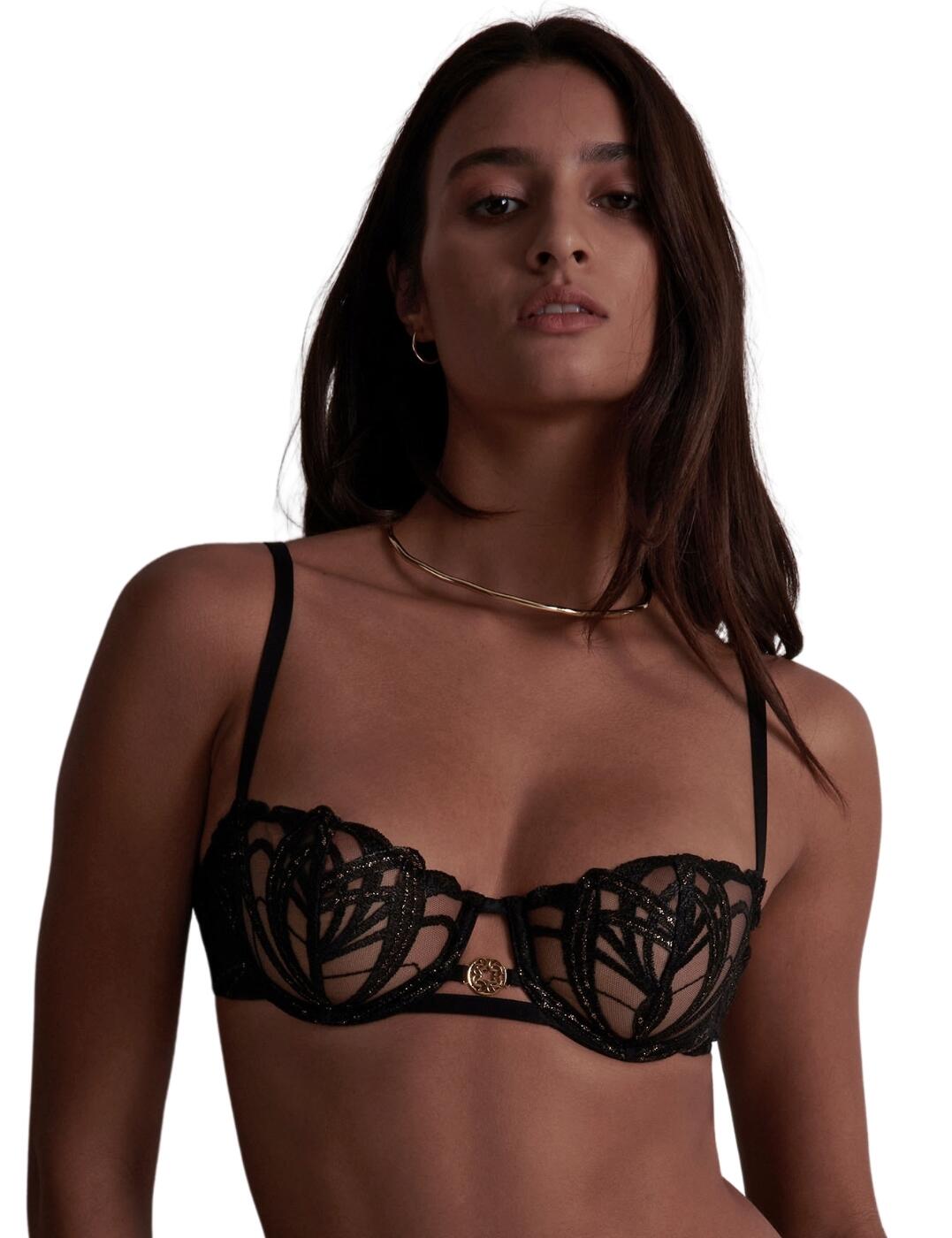 Aubade My Desire Half Cup Bra Underwired Sheer Demi Bra 1CF14 Luxury Lingerie - Picture 7 of 10