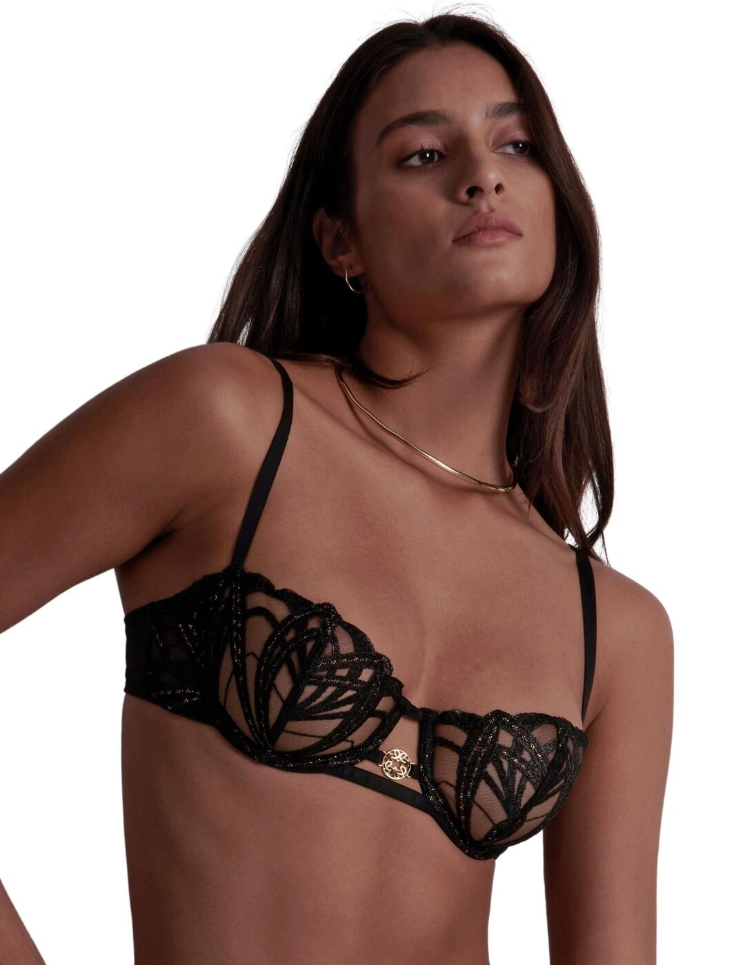 Aubade My Desire Half Cup Bra Underwired Sheer Demi Bra 1CF14 Luxury Lingerie - Picture 9 of 10