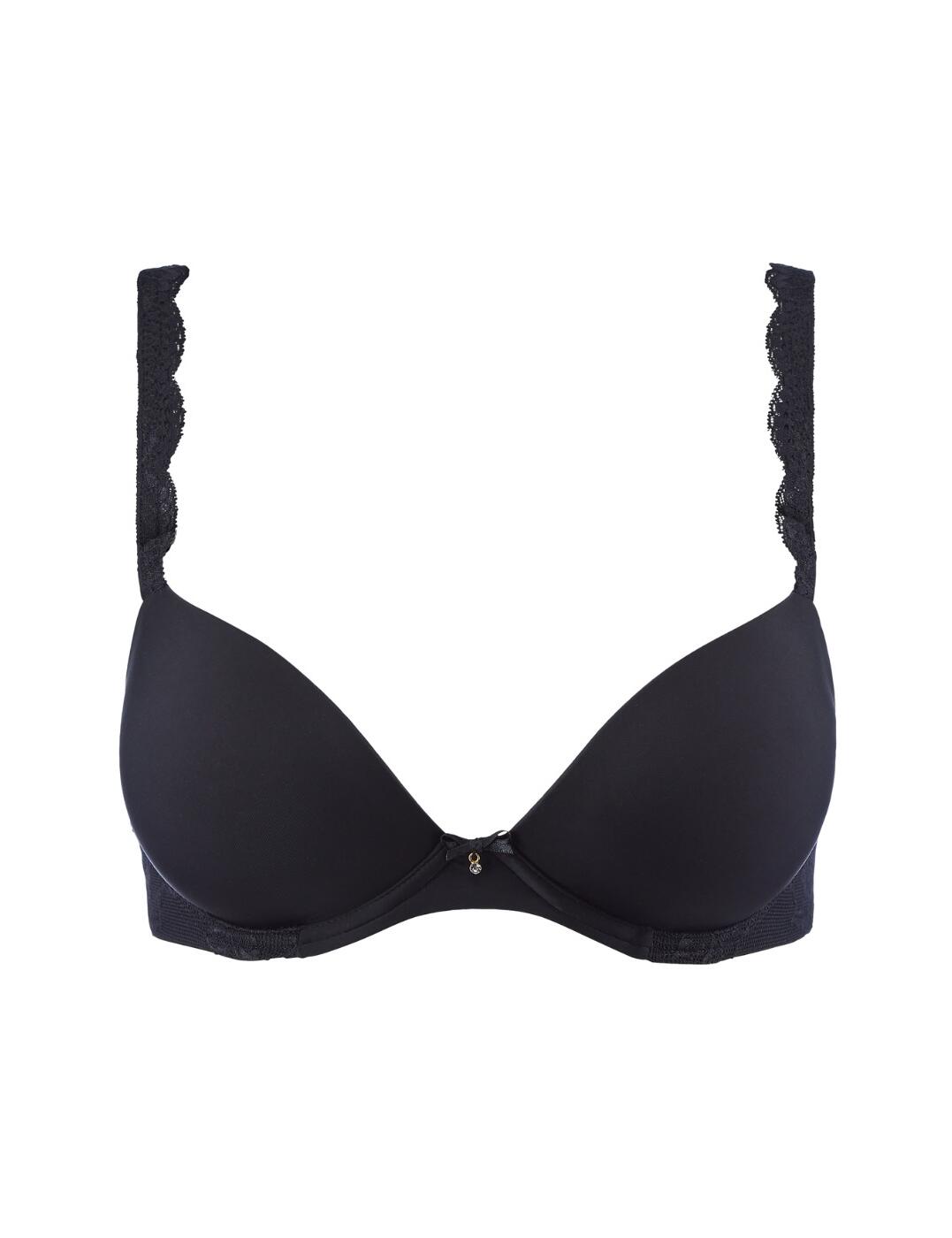 32C Aubade Sweetessence Plunge Bra IKN08 Underwired Moulded Luxury Bras Noir