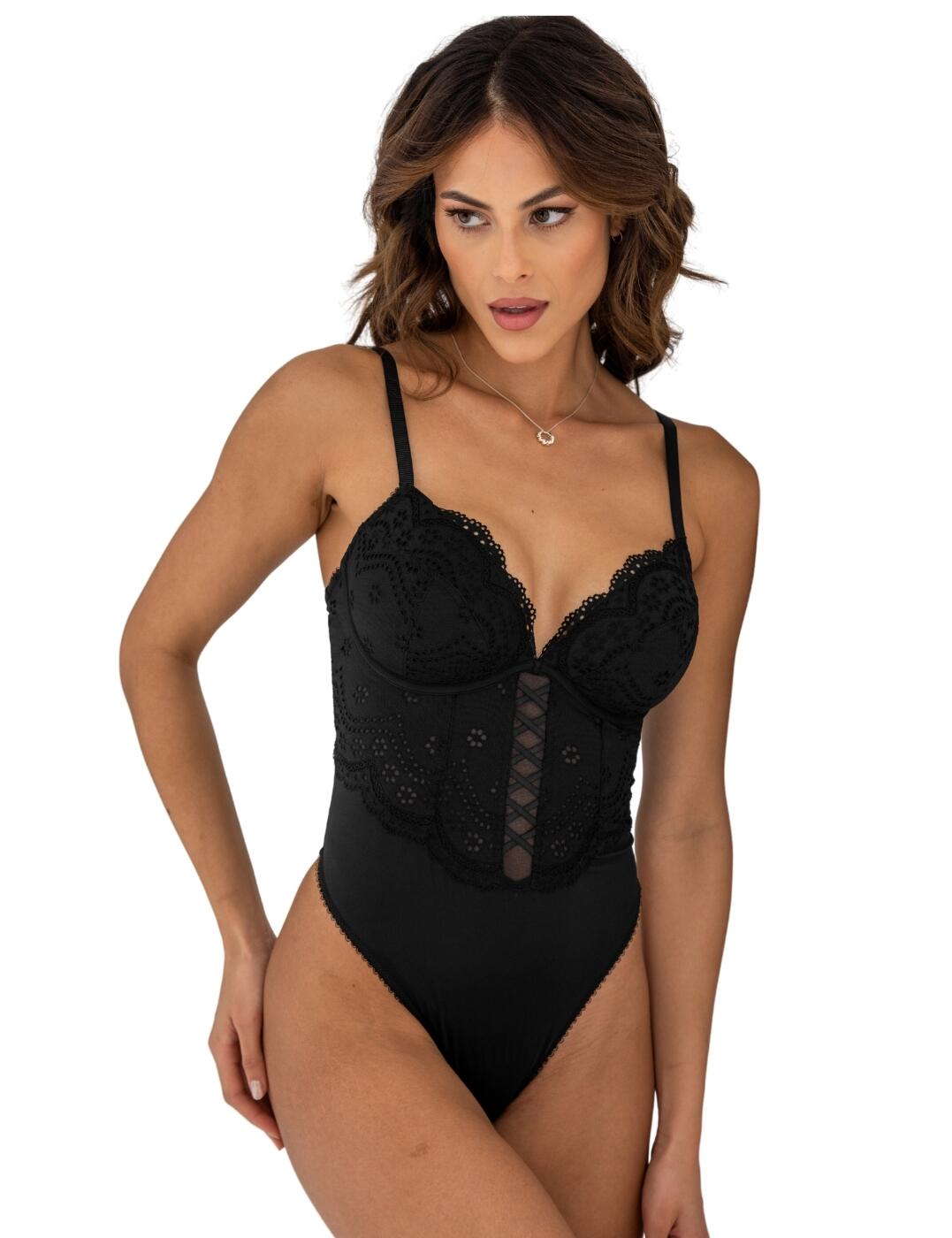 Pour Moi Swoon Plunge Bodysuit Underwired Lightly Padded Womens Body 26200 - Picture 4 of 17