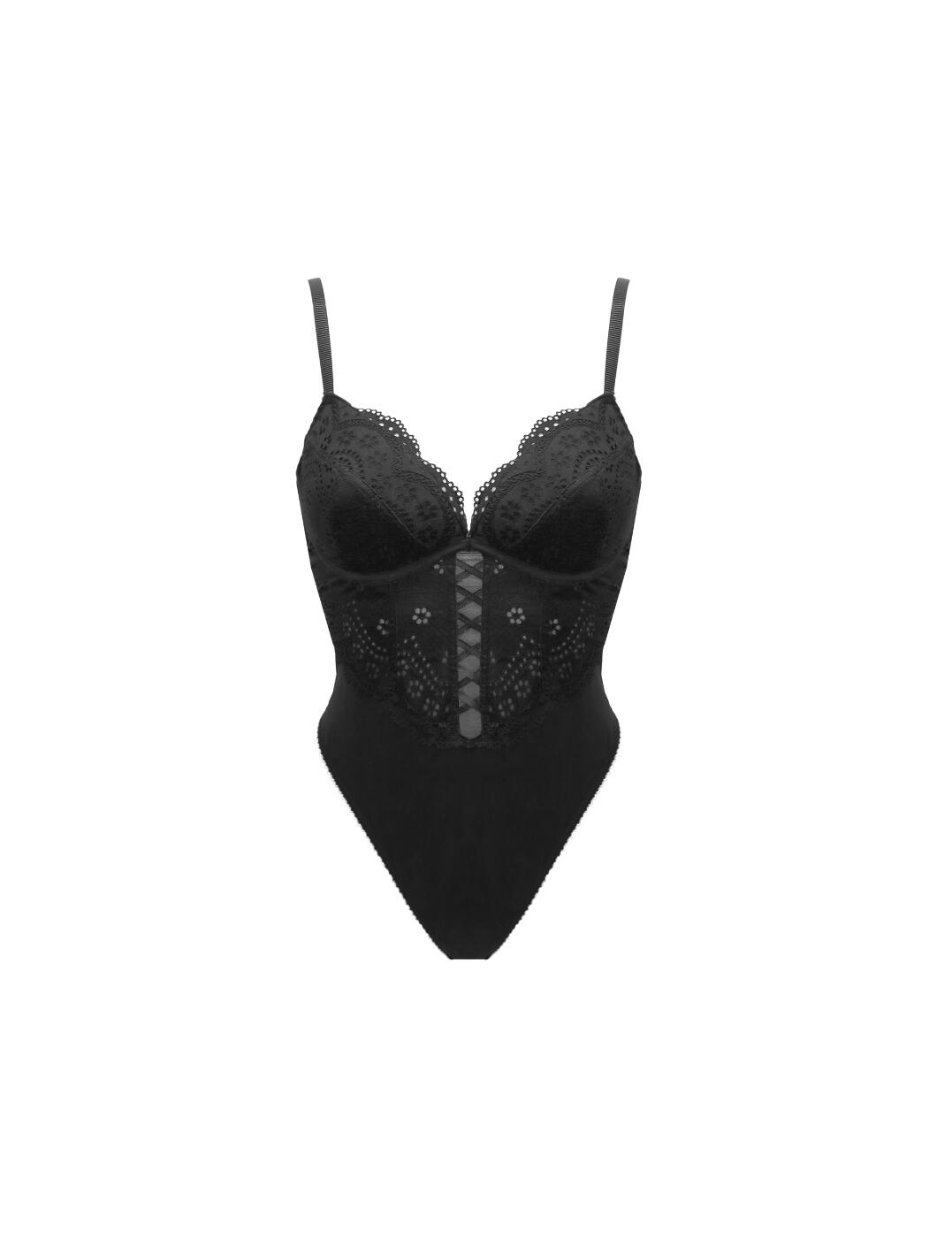 Pour Moi Swoon Plunge Bodysuit Underwired Lightly Padded Womens Body 26200 - Picture 5 of 17