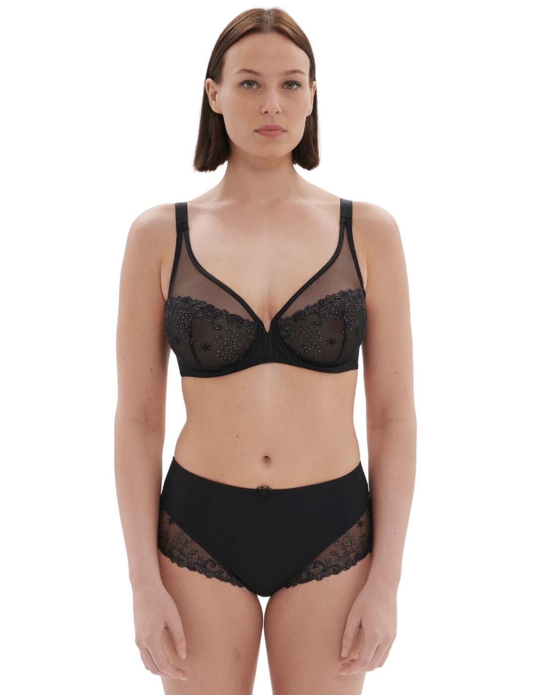 Simone Perele Delice Brief High Waisted Embroidered Luxury Knickers 12X770 - Picture 12 of 38
