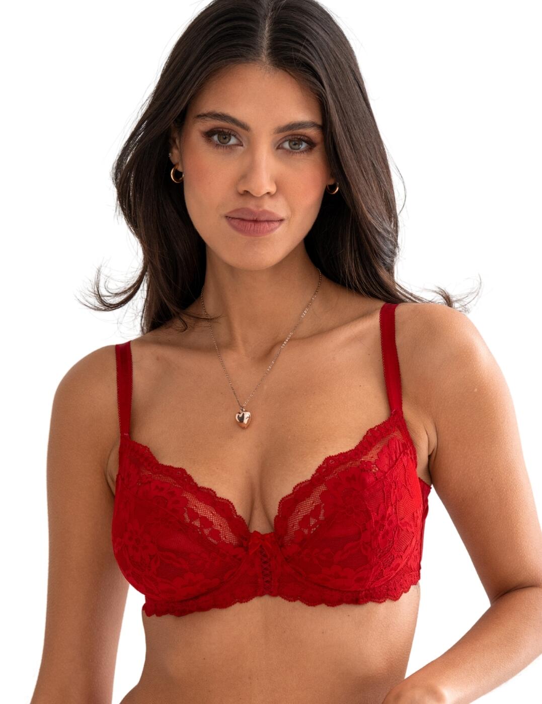 Pour Moi Fleur Bra Balcony Underwired Pretty Floral Lace Womens Lingerie 25910 - Picture 8 of 24