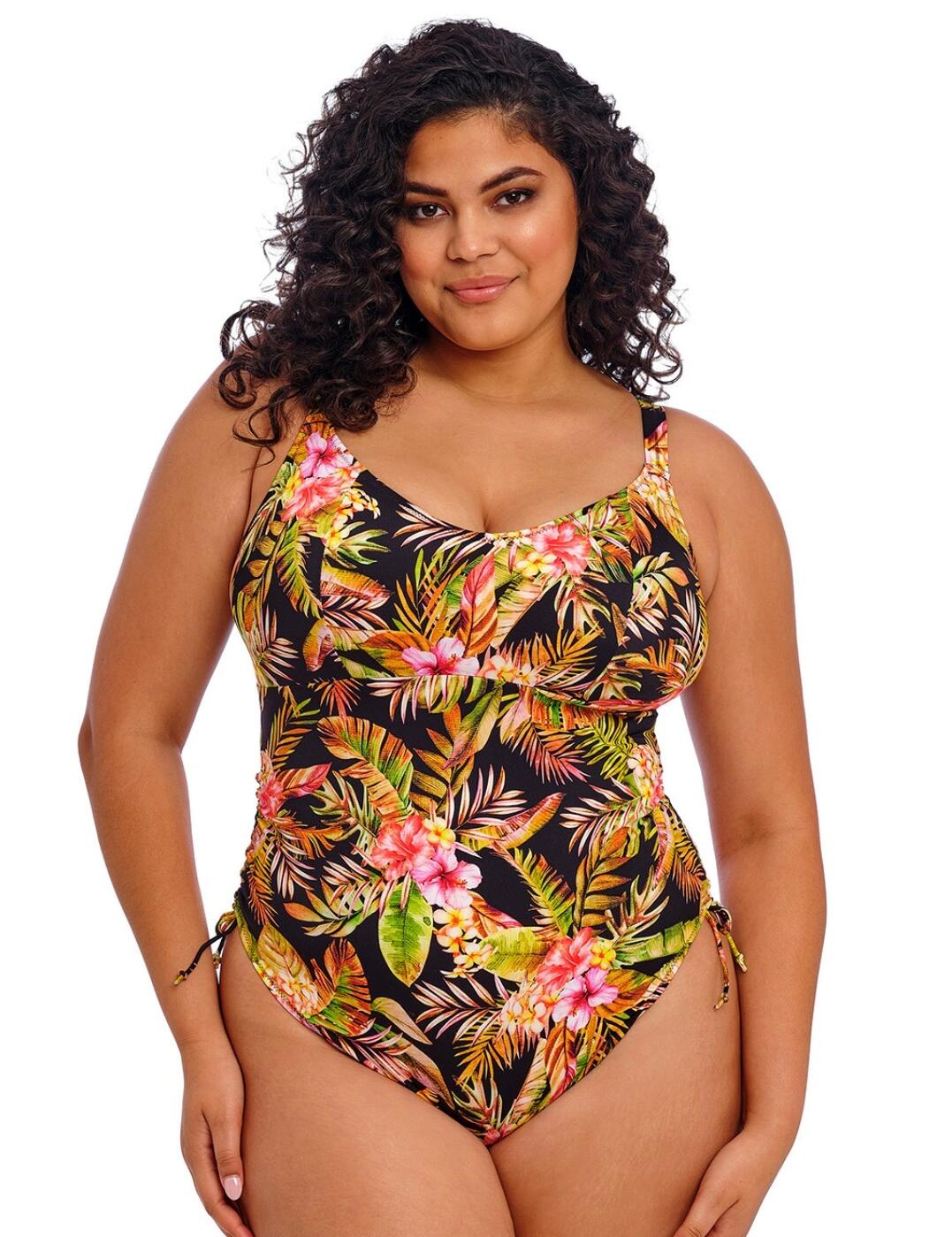 Elomi Tiger Valley Non-Wired Swimsuit Womens Elegant Plus Size Swimwear 802343 - Picture 9 of 12