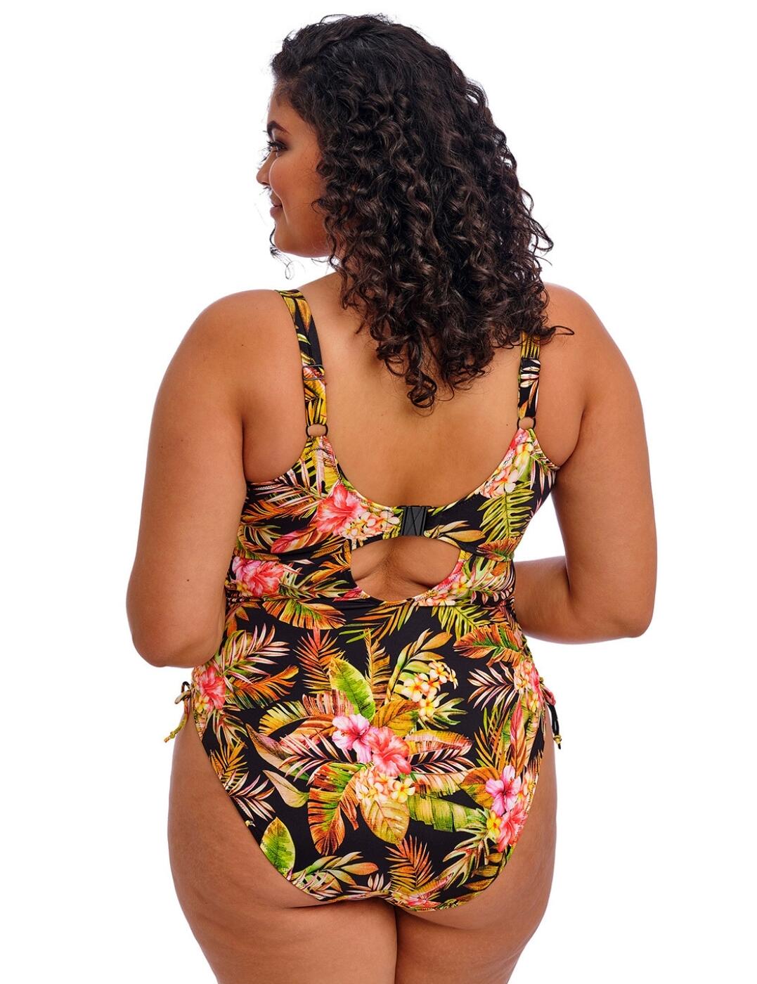 Elomi Tiger Valley Non-Wired Swimsuit Womens Elegant Plus Size Swimwear 802343 - Picture 10 of 12