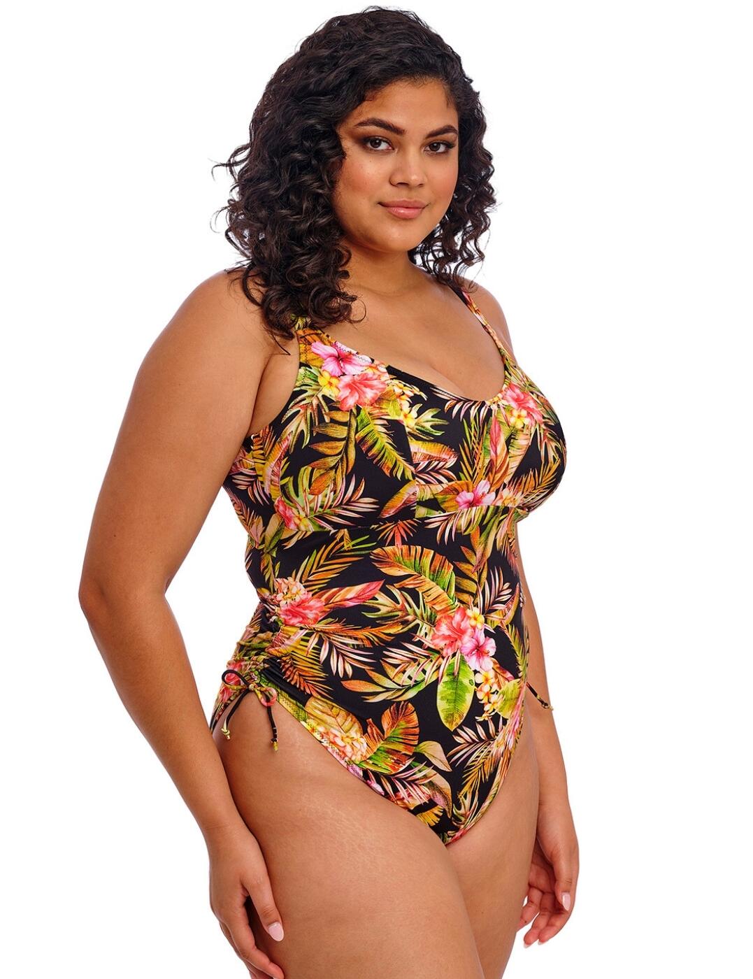 Elomi Tiger Valley Non-Wired Swimsuit Womens Elegant Plus Size Swimwear 802343 - Picture 7 of 12