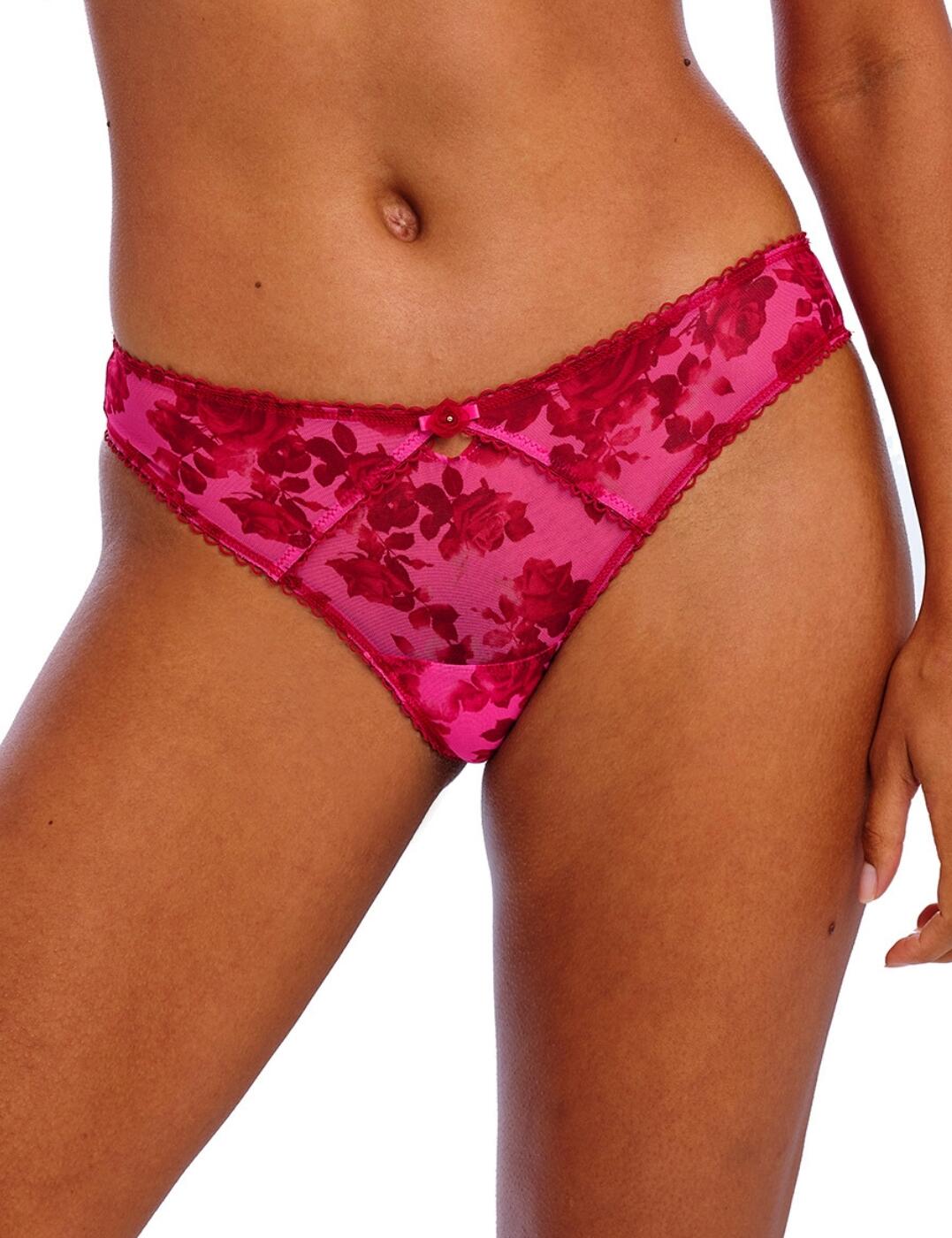 Freya Rose Blossom Brief Mid Rise Semi Sheer Womens Elegant Knickers 402450