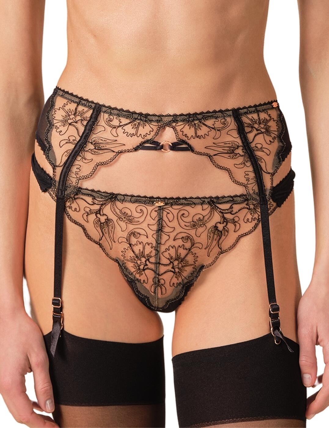 Gossard VIP Fleur De Nuit Suspender Womens Embroidered Sexy Lingerie 21902 - Picture 19 of 27