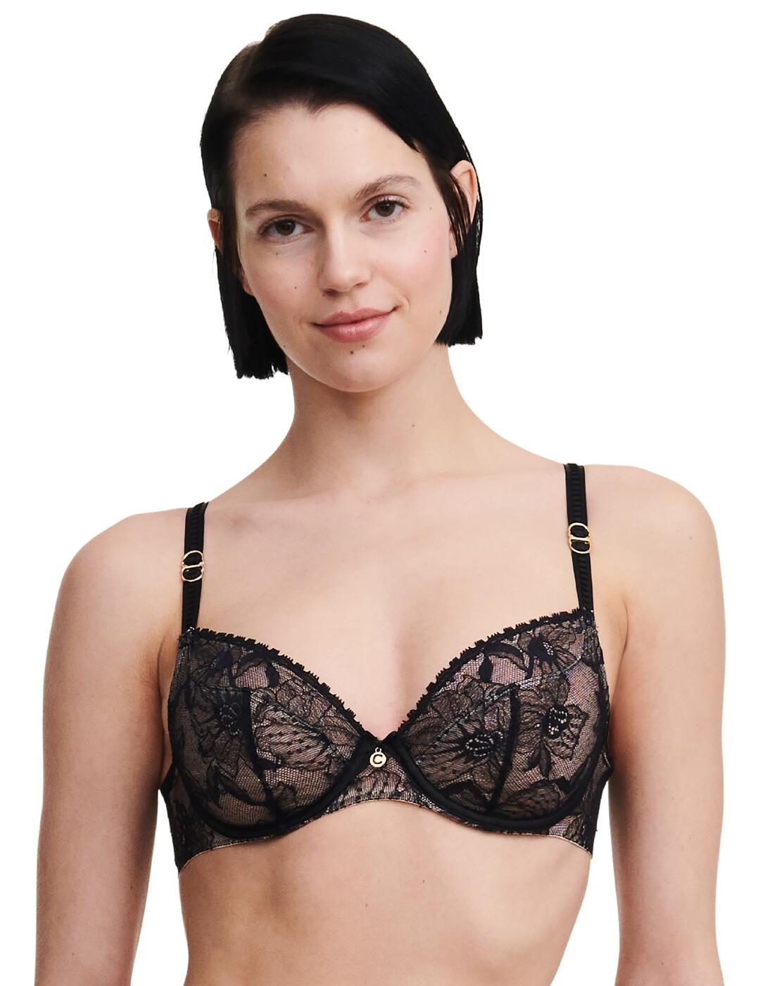 C21U10 Chantelle Orchids Covering Bra - Picture 5 of 9