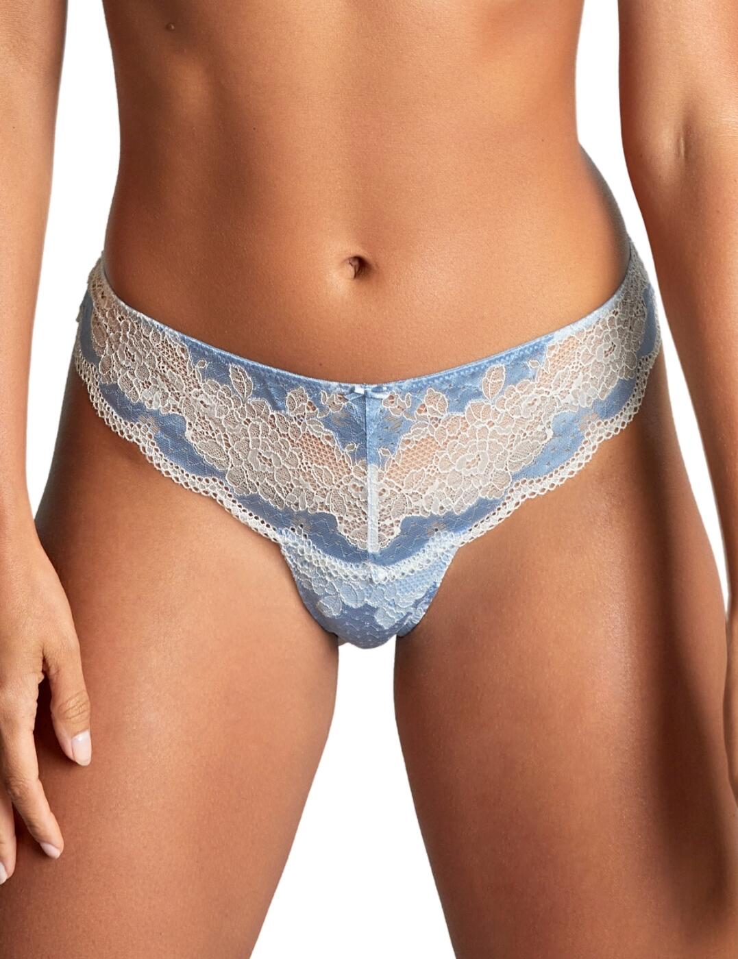 Panache Clara Thong No VPL Mid Rise Soft Lace Elegenat Womens Knickers 7259 - Picture 16 of 23