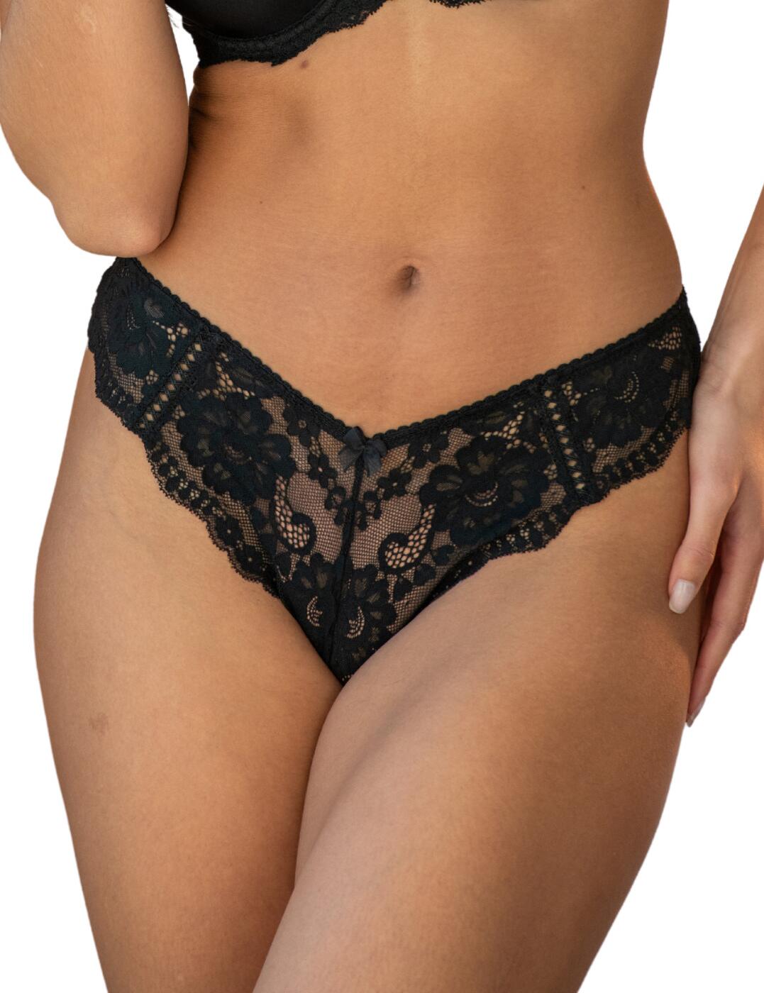 Pour Moi Fleur Brief Cheeky V Shape Low Rise Elegant Lace Womens Knickers 25905 - Picture 2 of 28