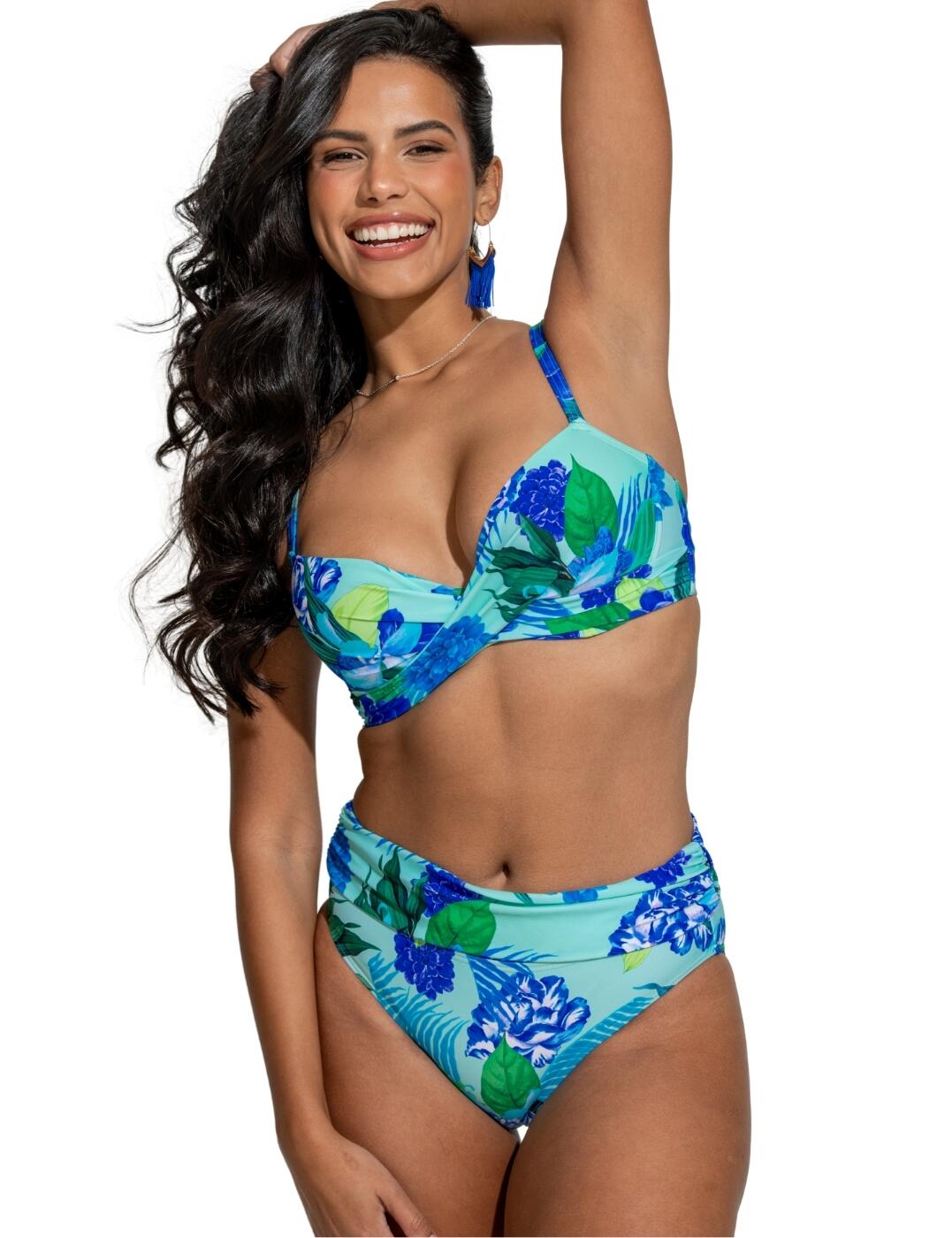 Pour Moi Free Spirit Bikini Brief Fold Over Adjustable Womens Swimwear 13209R - Picture 12 of 50
