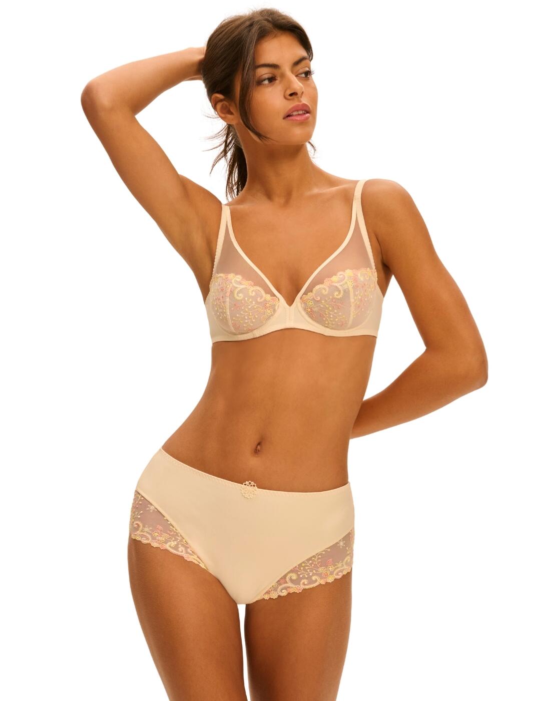 Simone Perele Delice Brief High Waisted Embroidered Luxury Knickers 12X770 - Picture 29 of 38