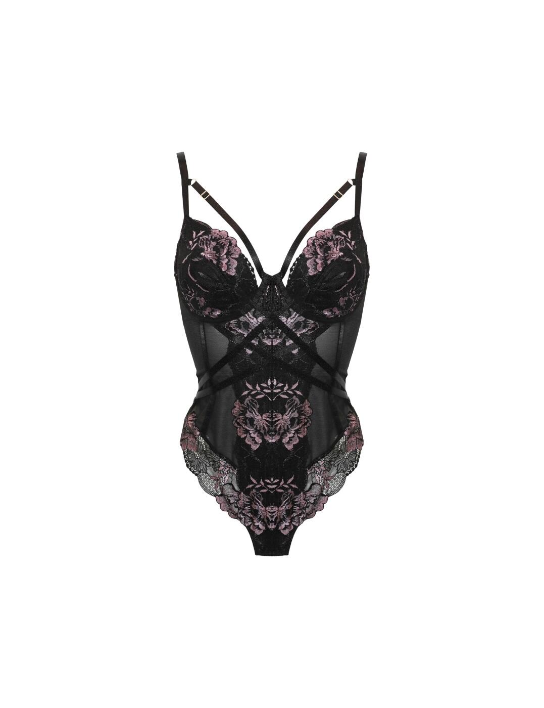 Pour Moi After Hours Bodysuit Underwired Womens Seductive Lace Lingerie 27505 - Picture 11 of 20