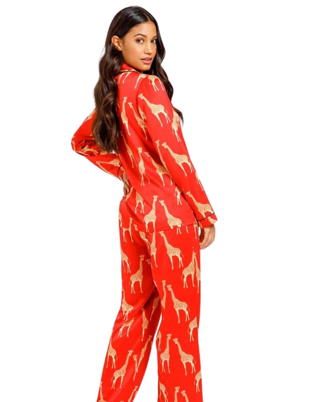 Chelsea Peers Satin Pyjama Set Long Length Soft Womens Nightwear CW9004RGRA - Picture 6 of 20
