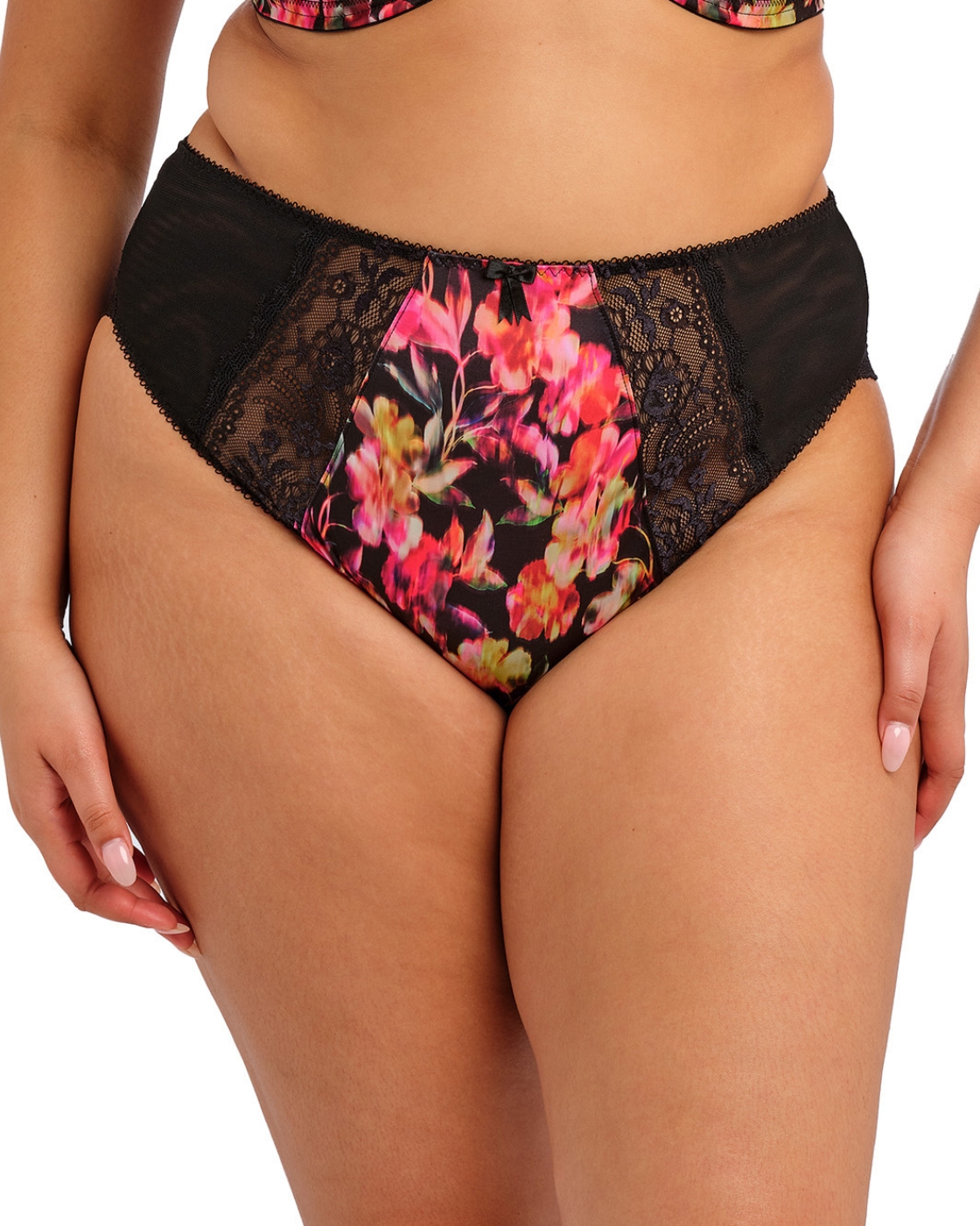 Elomi Morgan Brief High Leg High Rise Womens Lace Elegant Knickers Lingerie 4118