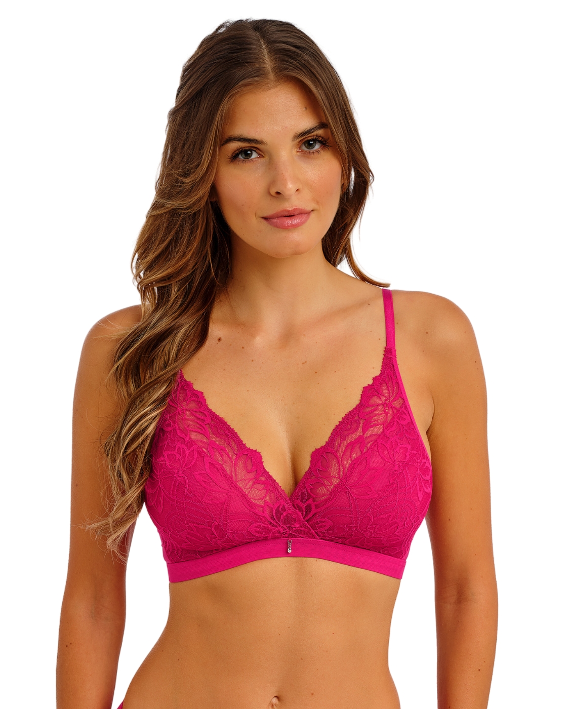 Wacoal Abellia Bralette Wireless Plunge Womens Stretch Lace Lingerie WE601703