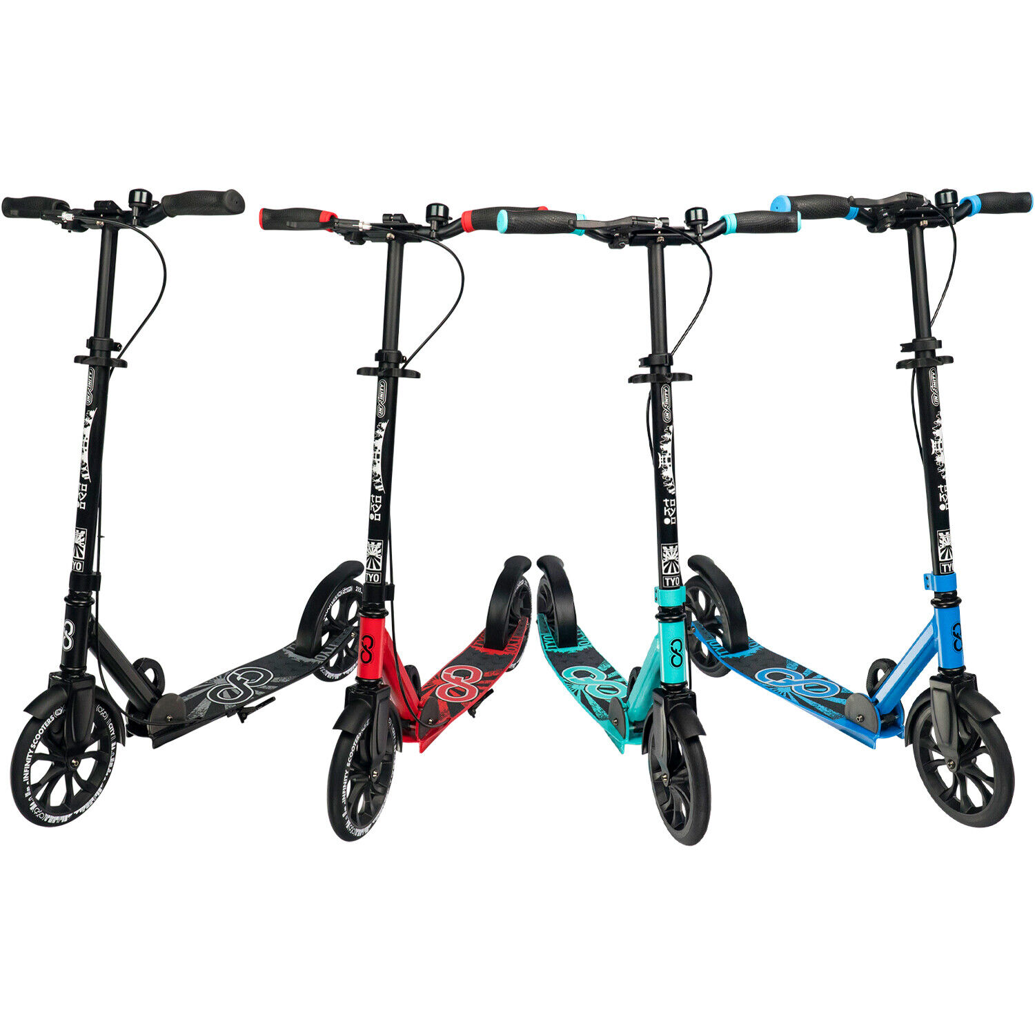 infinity TYO Tokyo City Scooter - Hand Brake BIG Wheel Adult Child Kick Push - Picture 11 of 31