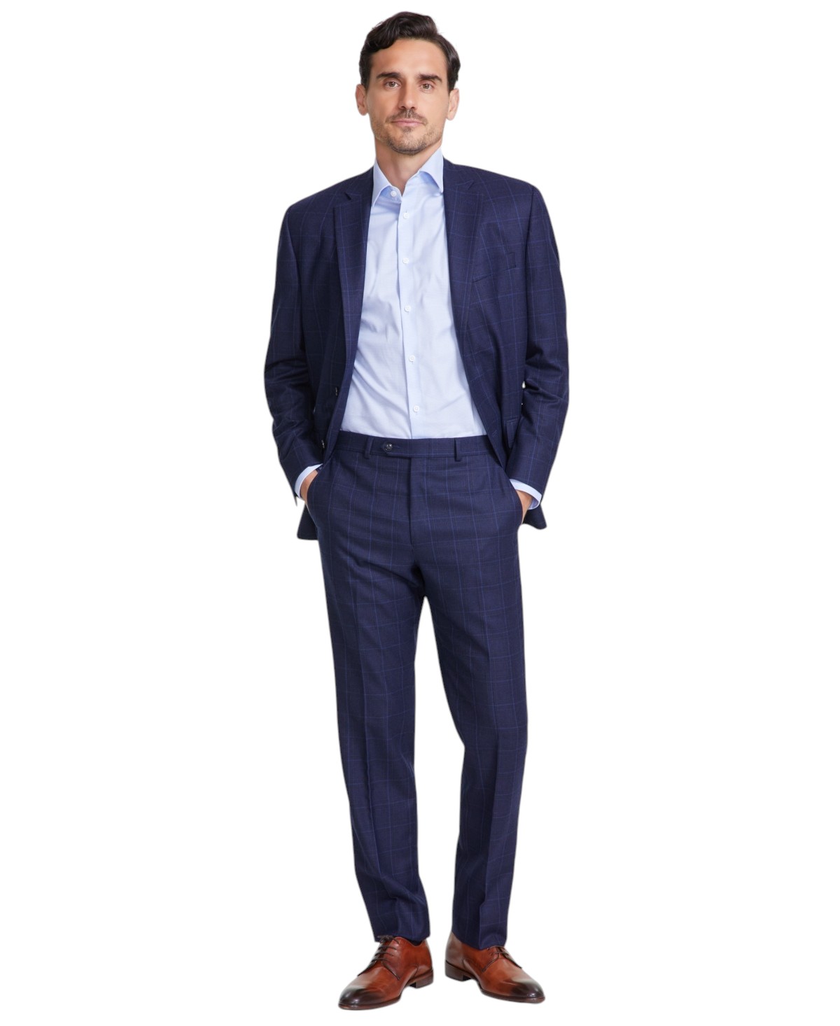 michael kors men's classic fit dress pants Michael Kors Mens Marvin Classic Dress Pants Slacks, Blue, 38W x 30L