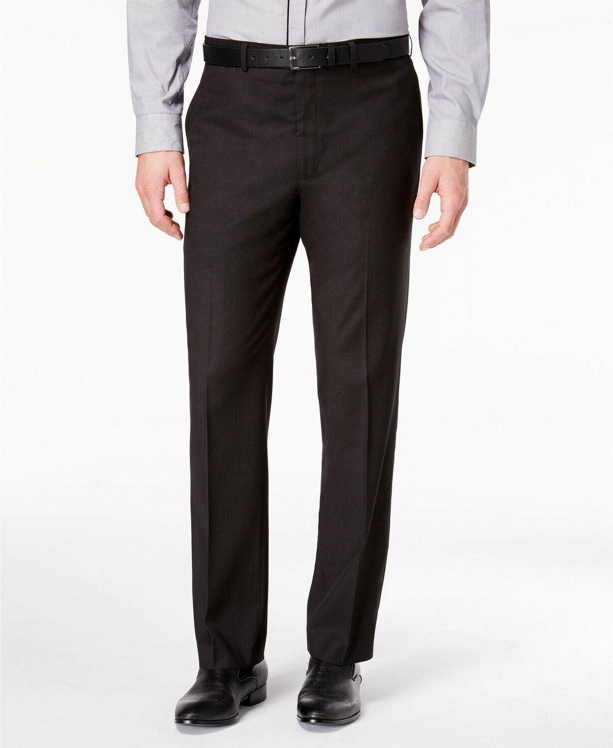 Andrew Marc Mens Modern Fit Dress Pants 37 X  32  Black CASS2MBV0287