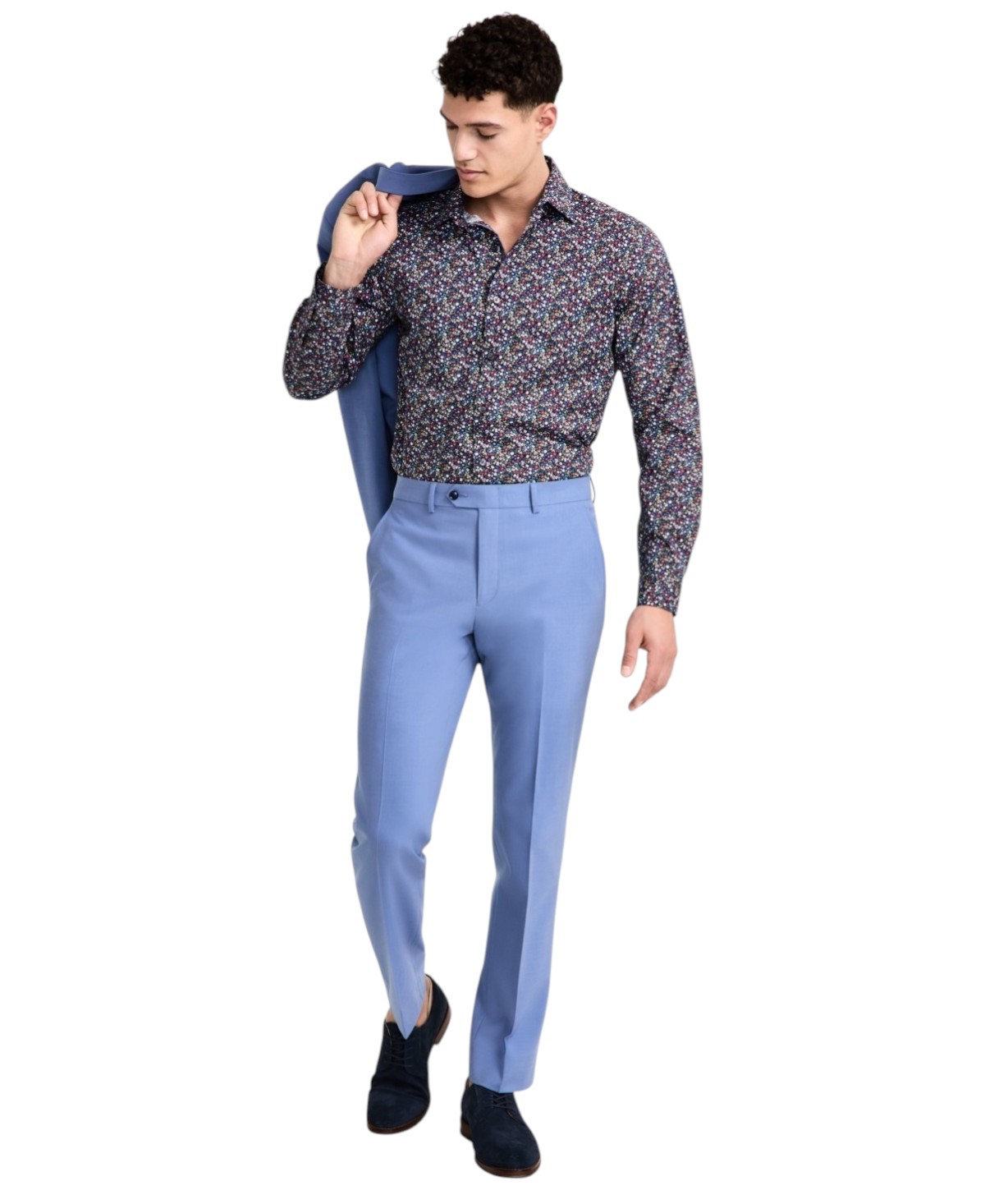 Bar Iii Mens Slim fit Dress Pants 30 / 30 Periwinkle Blue Solid Stretch |  eBay