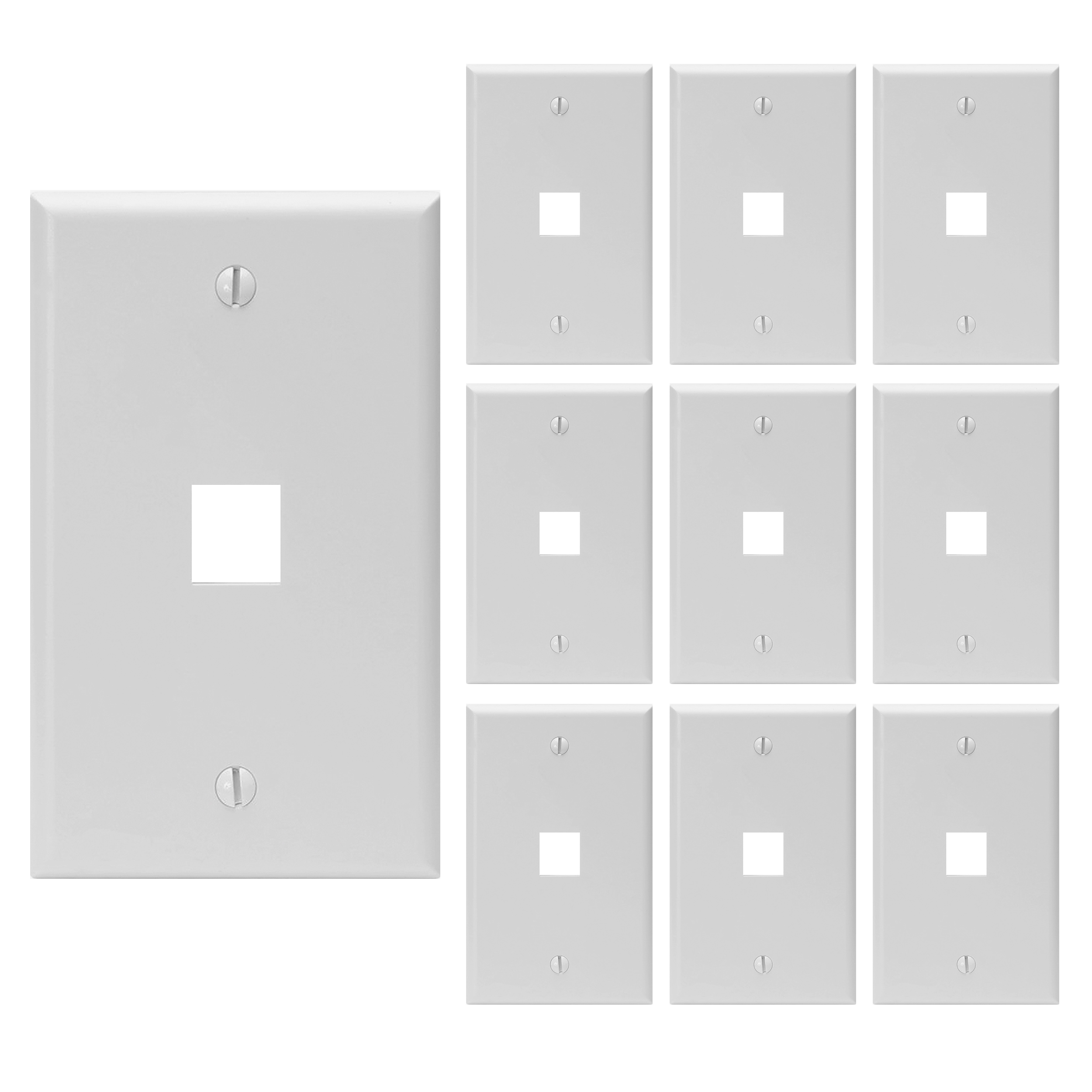 Keystone Wall Plate Jack Insert RJ45 CAT5e CAT6 White Face Plate LOT - Afbeelding 32 van 93