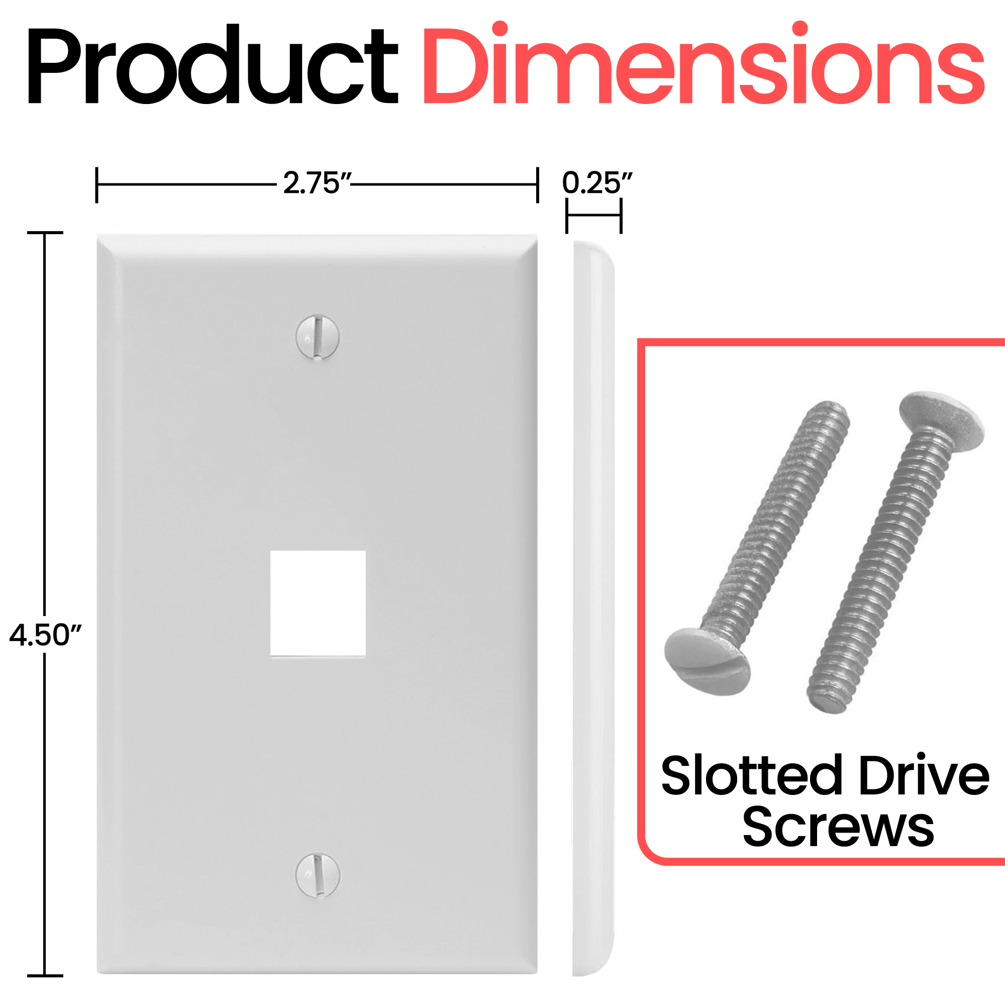 Keystone Wall Plate Jack Insert RJ45 CAT5e CAT6 White Face Plate LOT - Afbeelding 11 van 93