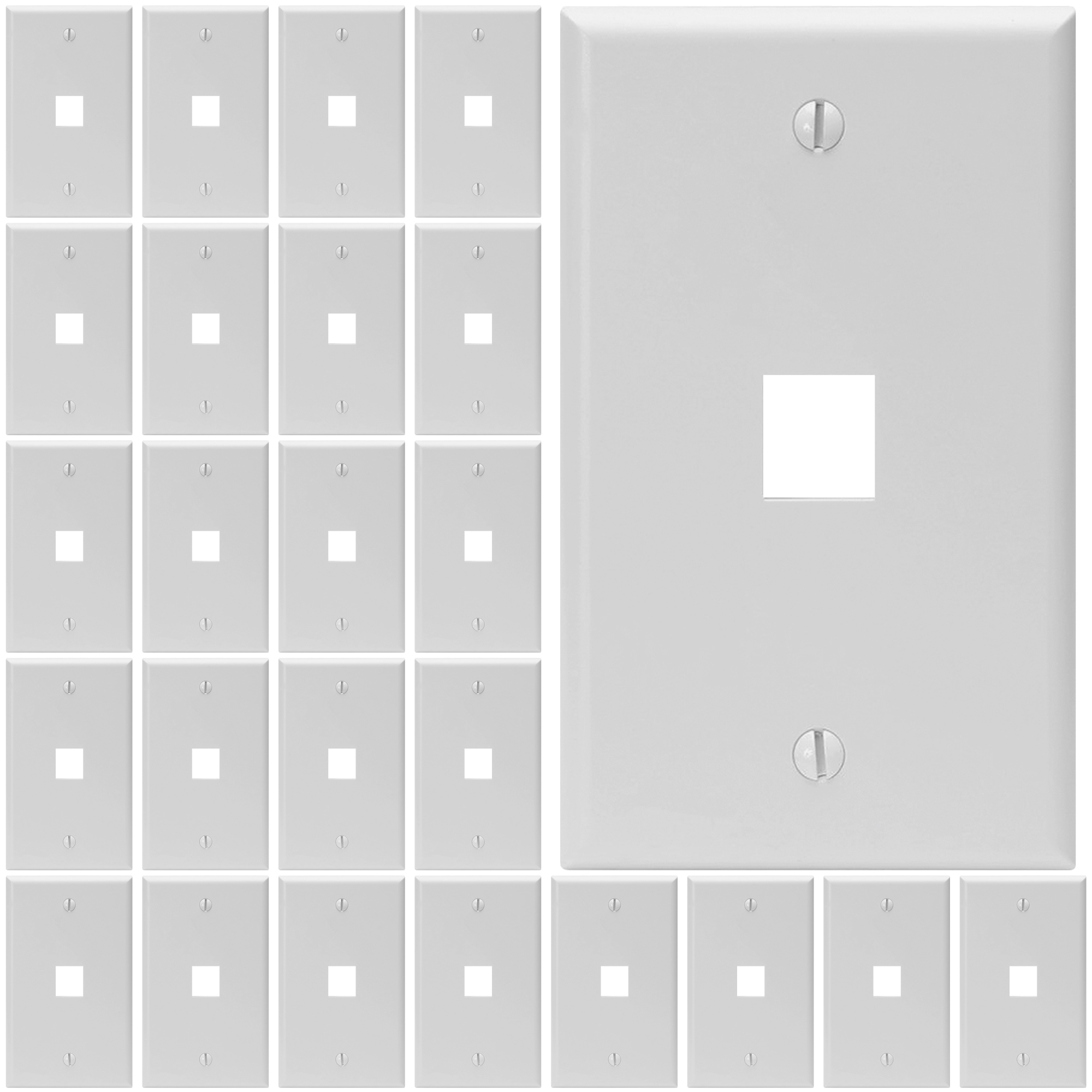 Keystone Wall Plate Jack Insert RJ45 CAT5e CAT6 White Face Plate LOT - Afbeelding 64 van 93