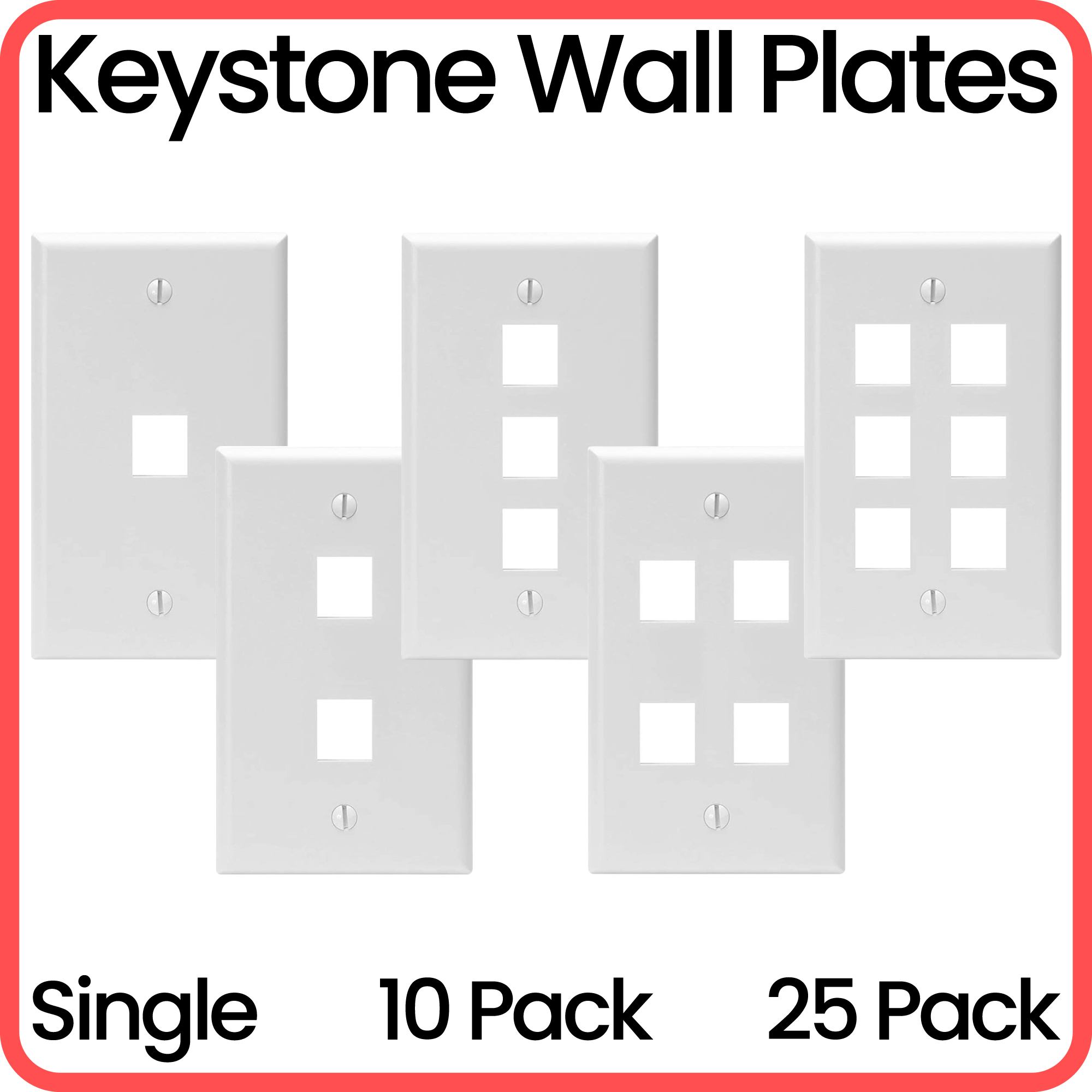 RJ45 Keystone Jack Wall Plate – First Cable Line