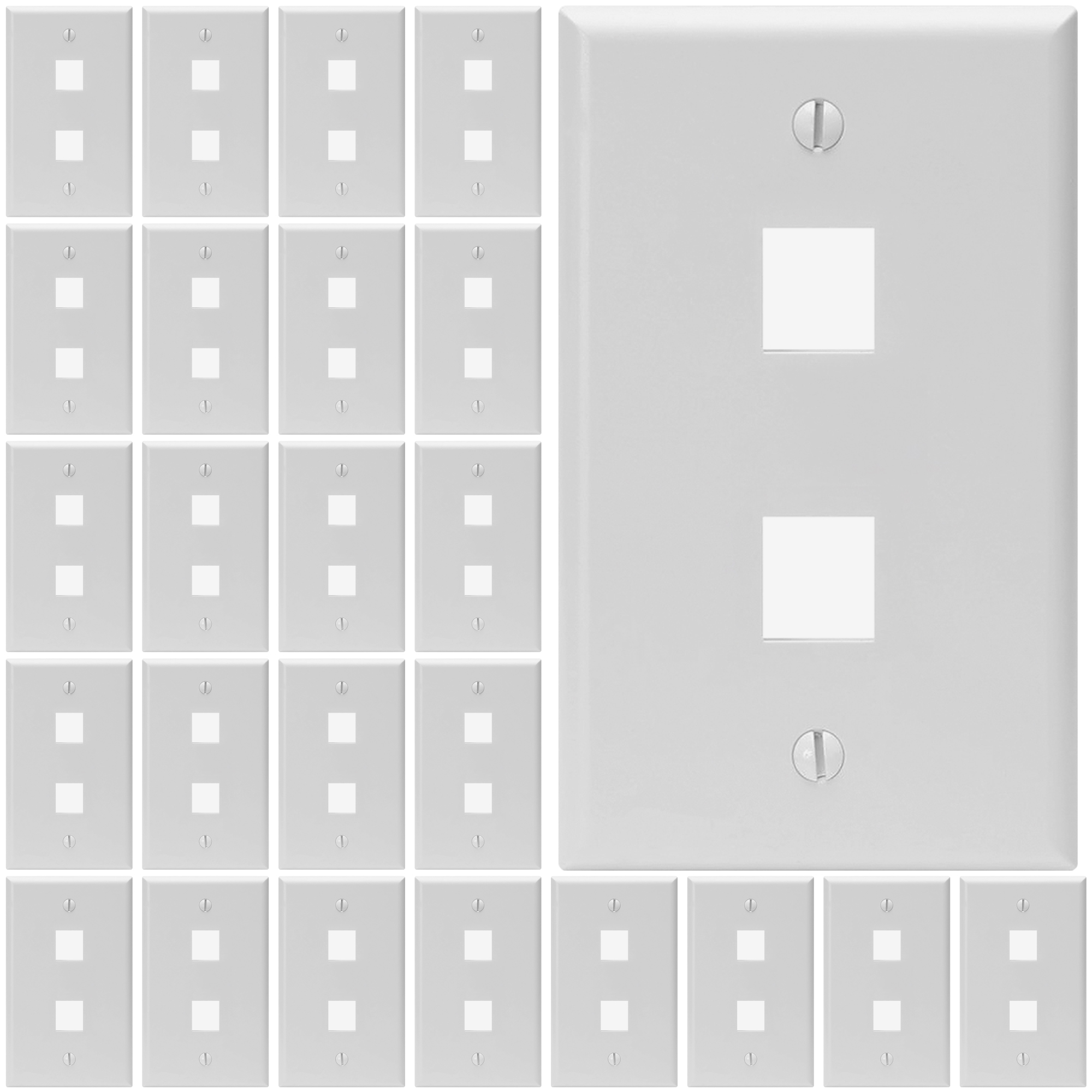 Keystone Wall Plate Jack Insert RJ45 CAT5e CAT6 White Face Plate LOT - Afbeelding 70 van 93