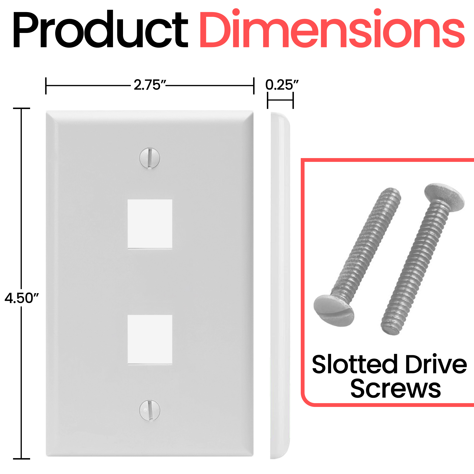 Keystone Wall Plate Jack Insert RJ45 CAT5e CAT6 White Face Plate LOT - Afbeelding 15 van 93