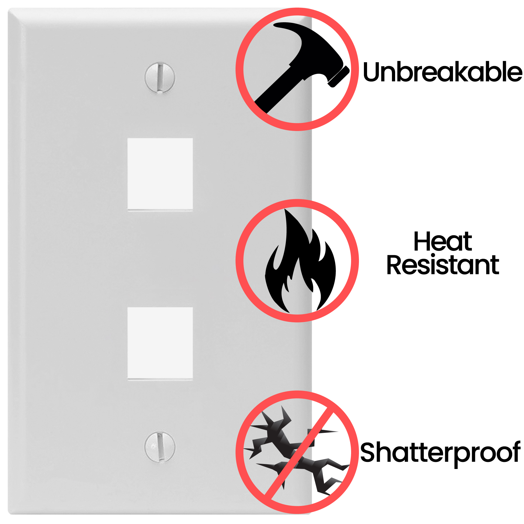 Keystone Wall Plate Jack Insert RJ45 CAT5e CAT6 White Face Plate LOT - Afbeelding 16 van 93