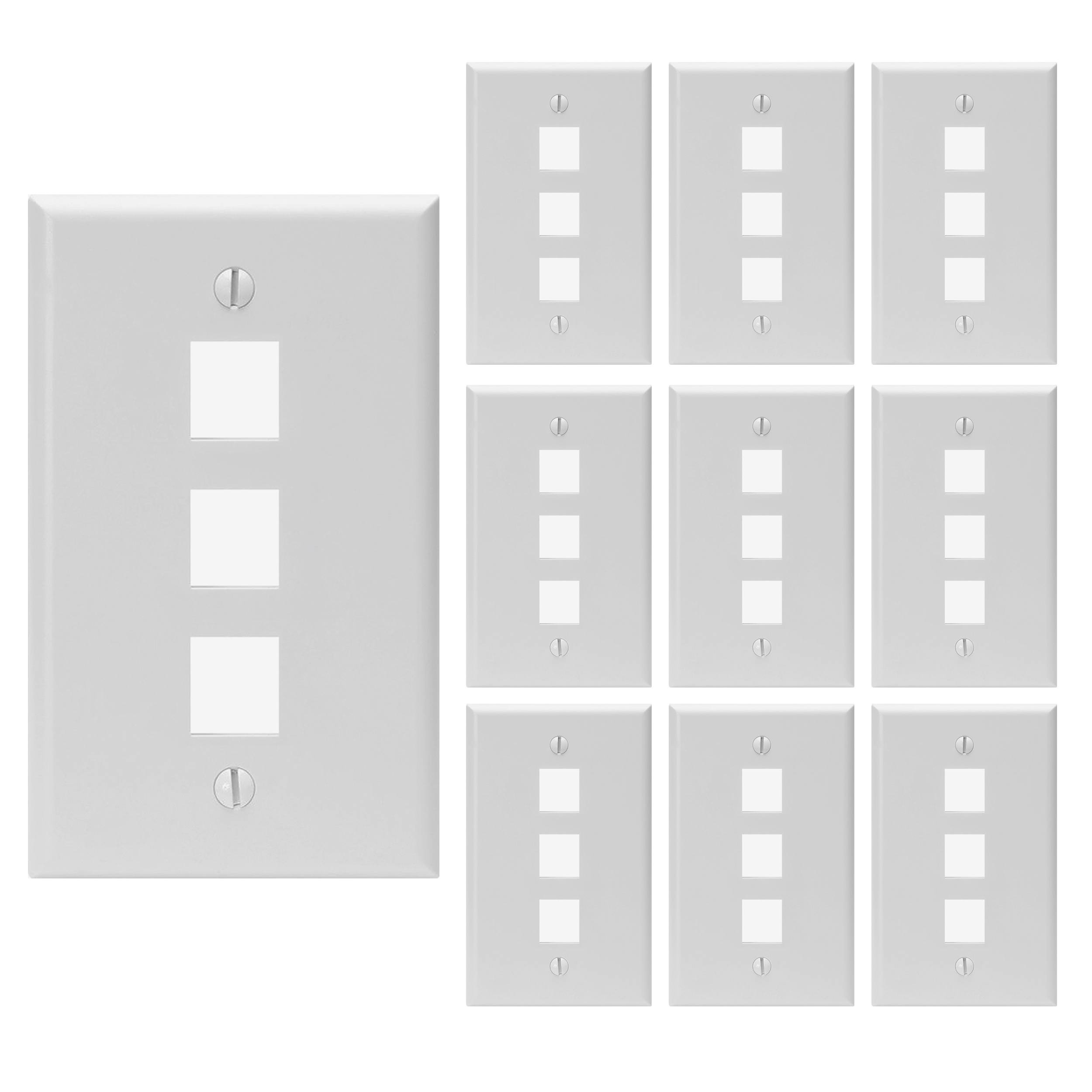 Keystone Wall Plate Jack Insert RJ45 CAT5e CAT6 White Face Plate LOT - Afbeelding 43 van 93