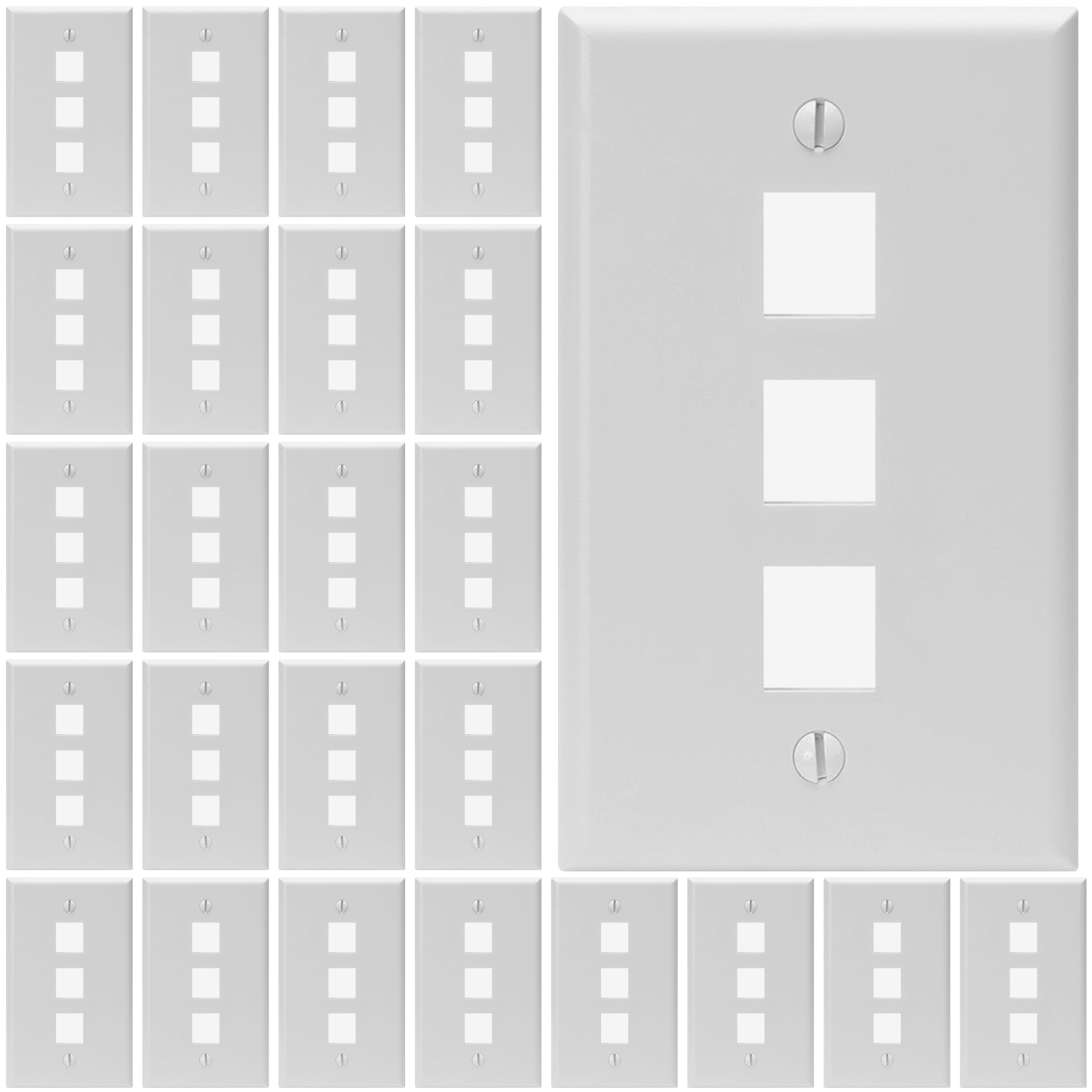 Keystone Wall Plate Jack Insert RJ45 CAT5e CAT6 White Face Plate LOT - Afbeelding 76 van 93